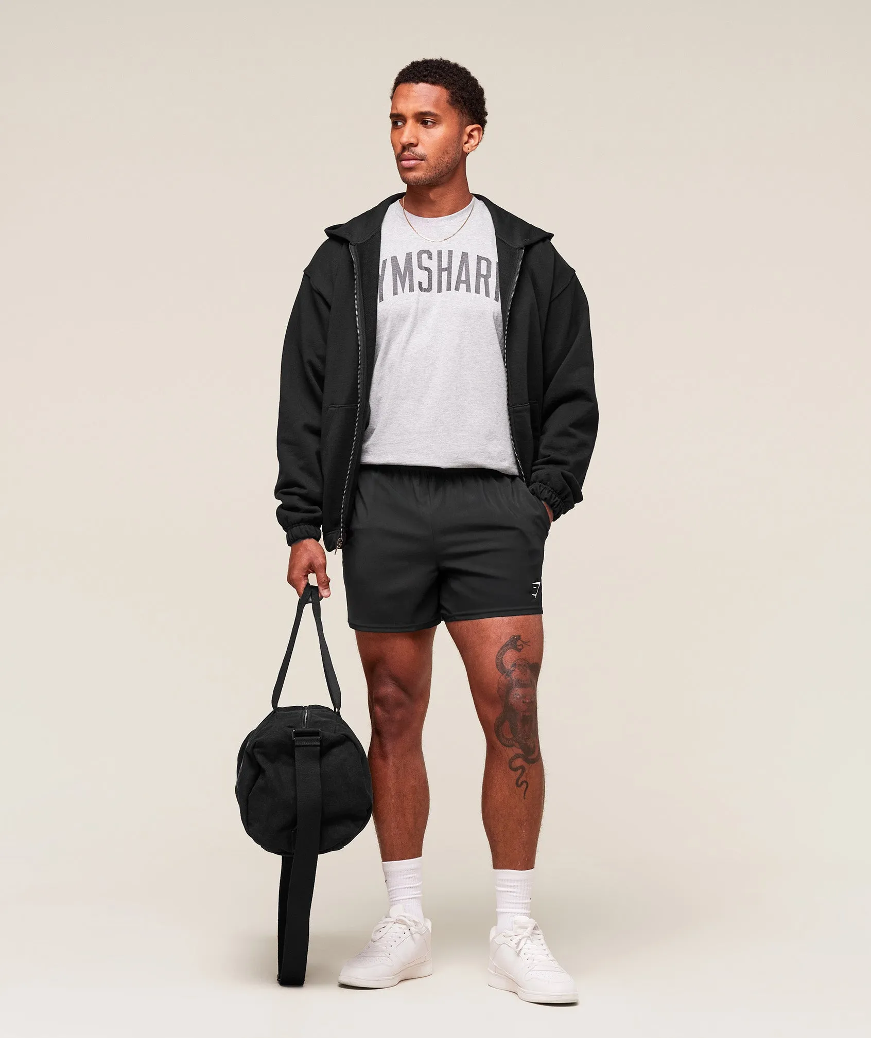 Gymshark Worn Graphic T-Shirt - Light Grey Core Marl sold by Gymshark product image thumbnail 5