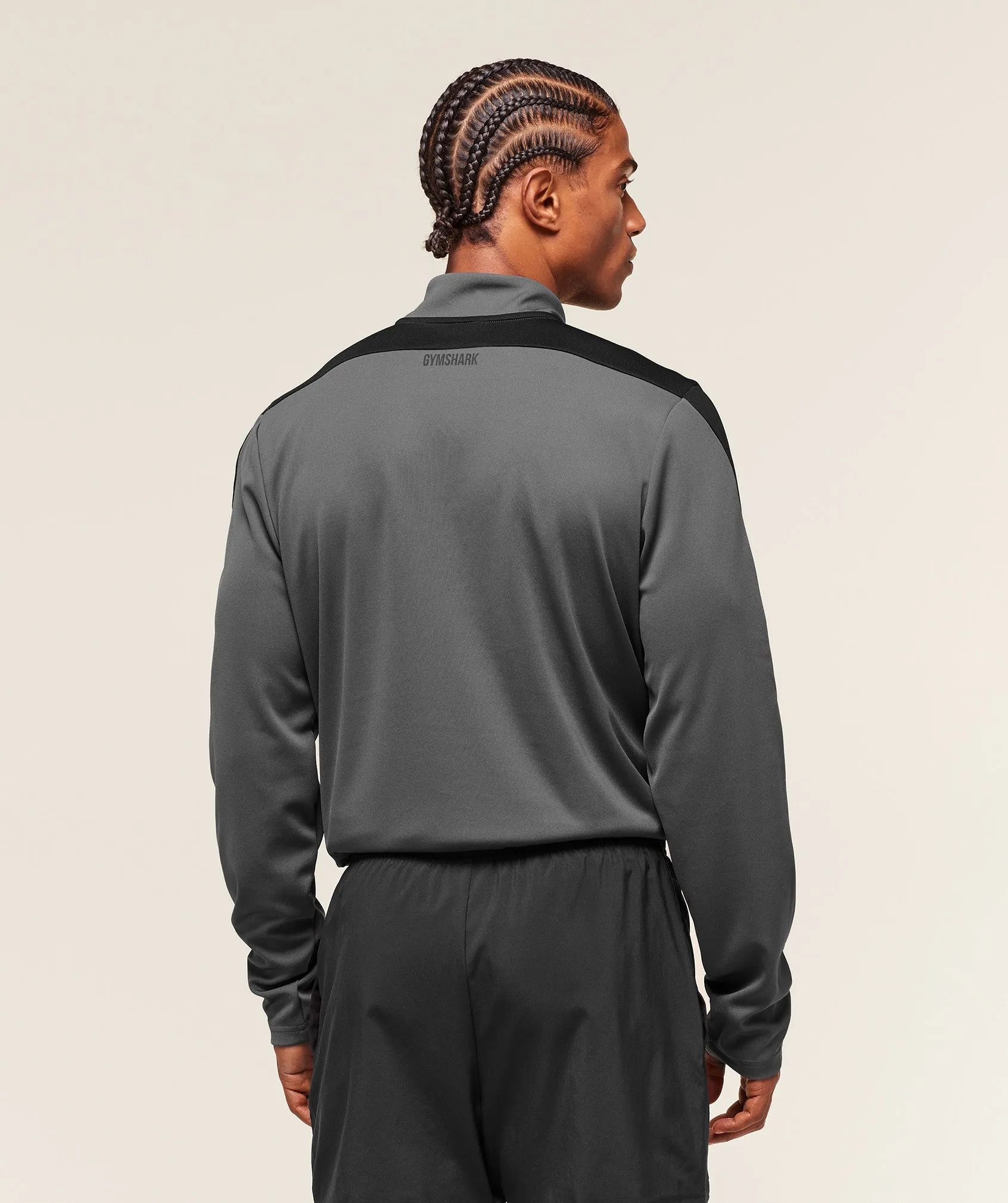 Gymshark Arrival Block 1/4 Zip - Dark Grey sold by Gymshark product image thumbnail 2