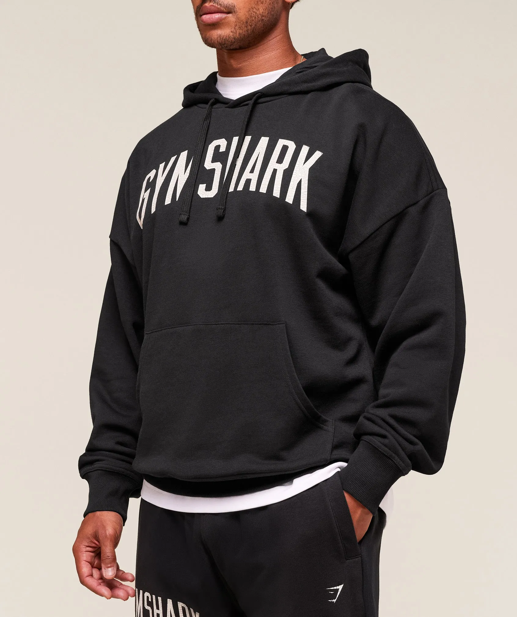 Gymshark Worn Graphic Hoodie - Black sold by Gymshark product image thumbnail 3