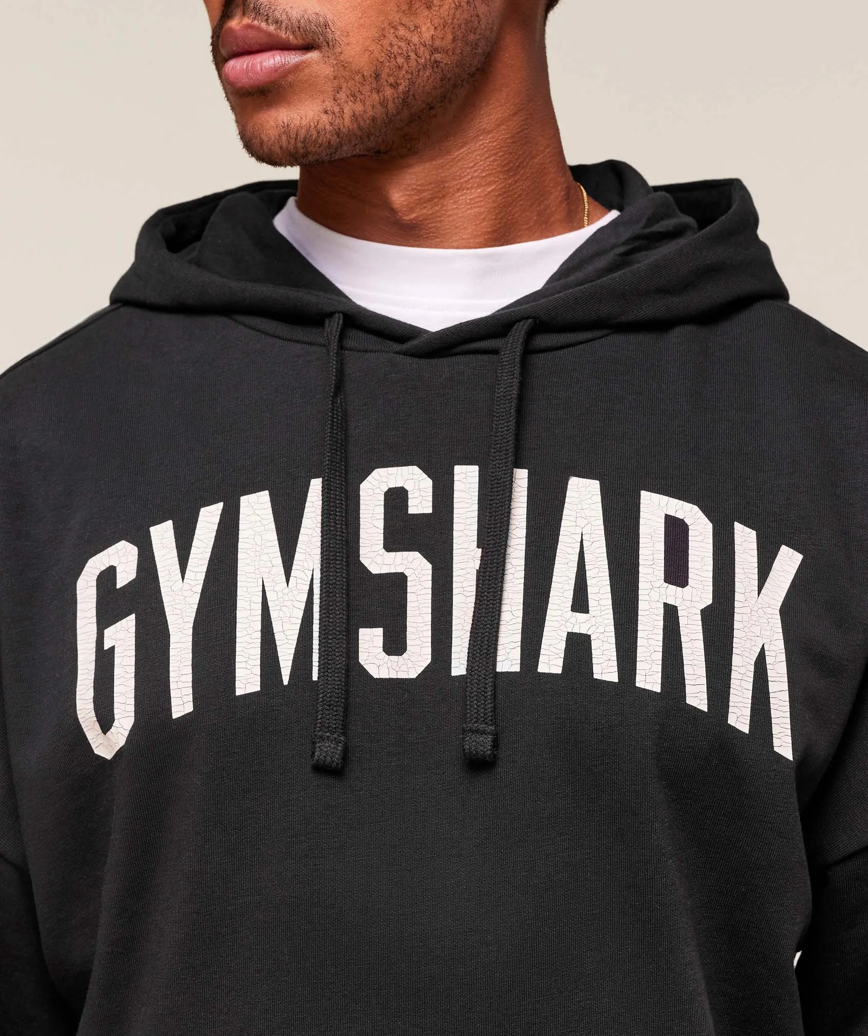 Gymshark Worn Graphic Hoodie - Black sold by Gymshark product image thumbnail 4
