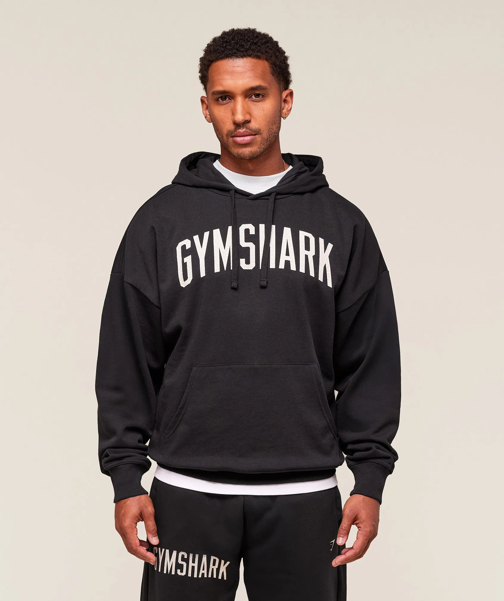 Gymshark Worn Graphic Hoodie - Black sold by Gymshark