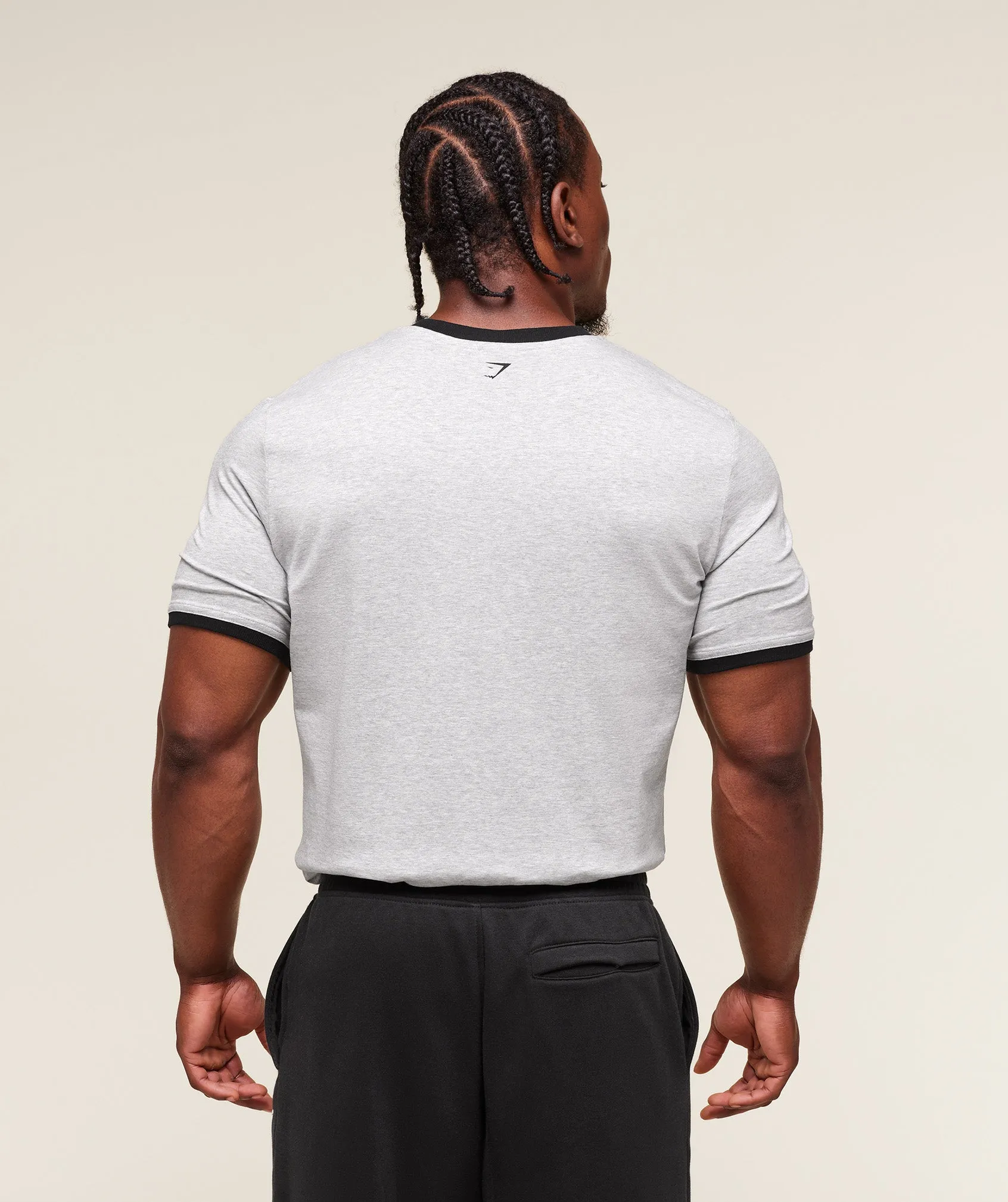Gymshark XXL Strength Dept Ringer T-Shirt - Light Grey Core Marl sold by Gymshark product image thumbnail 2
