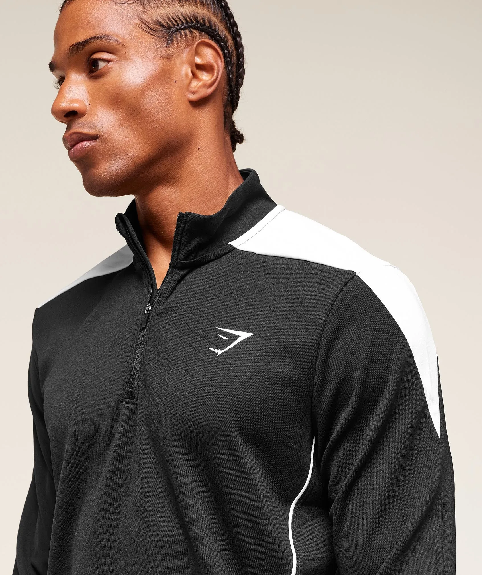 Gymshark Arrival Block 1/4 Zip - Black sold by Gymshark product image thumbnail 5