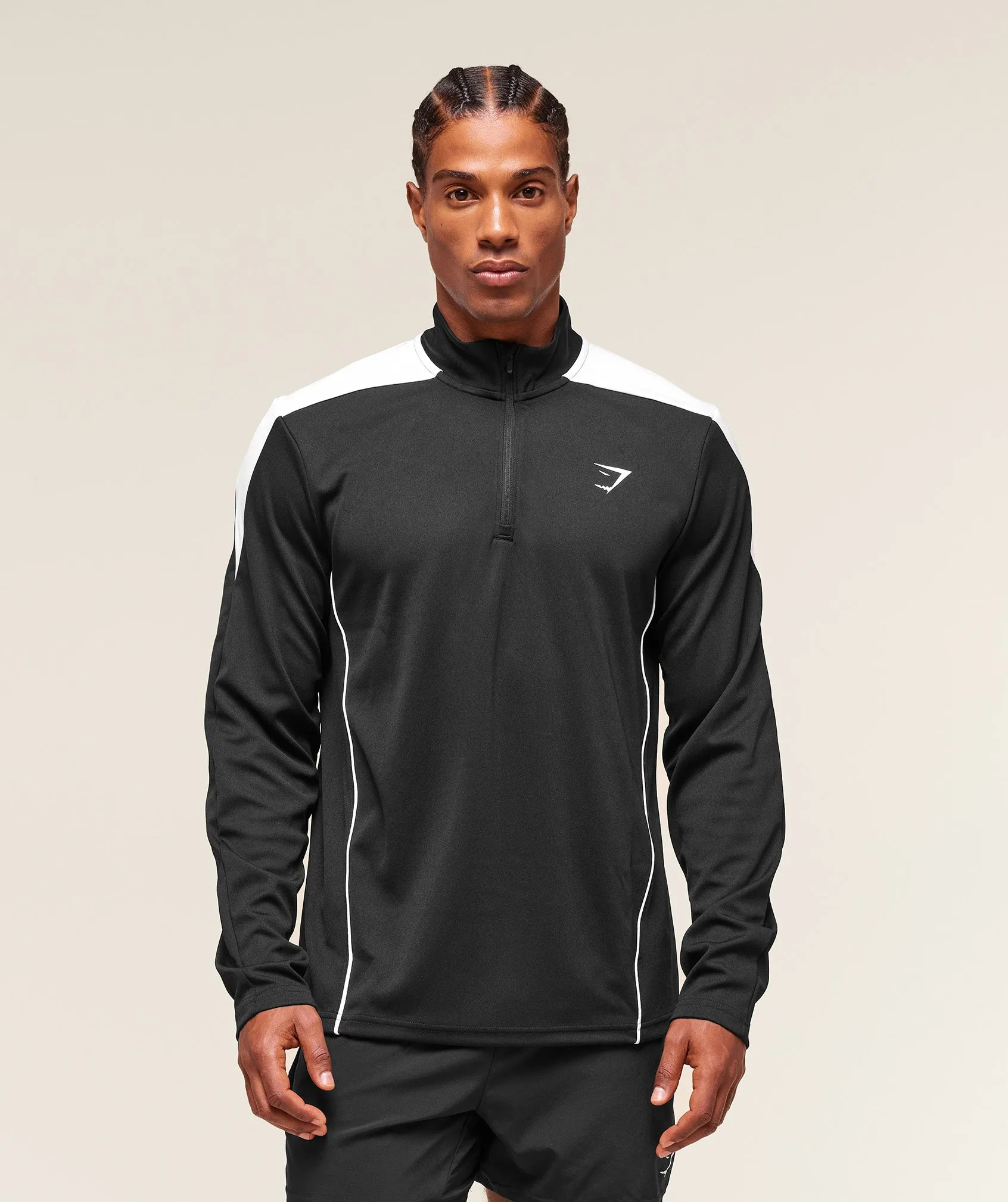 Gymshark Arrival Block 1/4 Zip - Black sold by Gymshark product image thumbnail 4