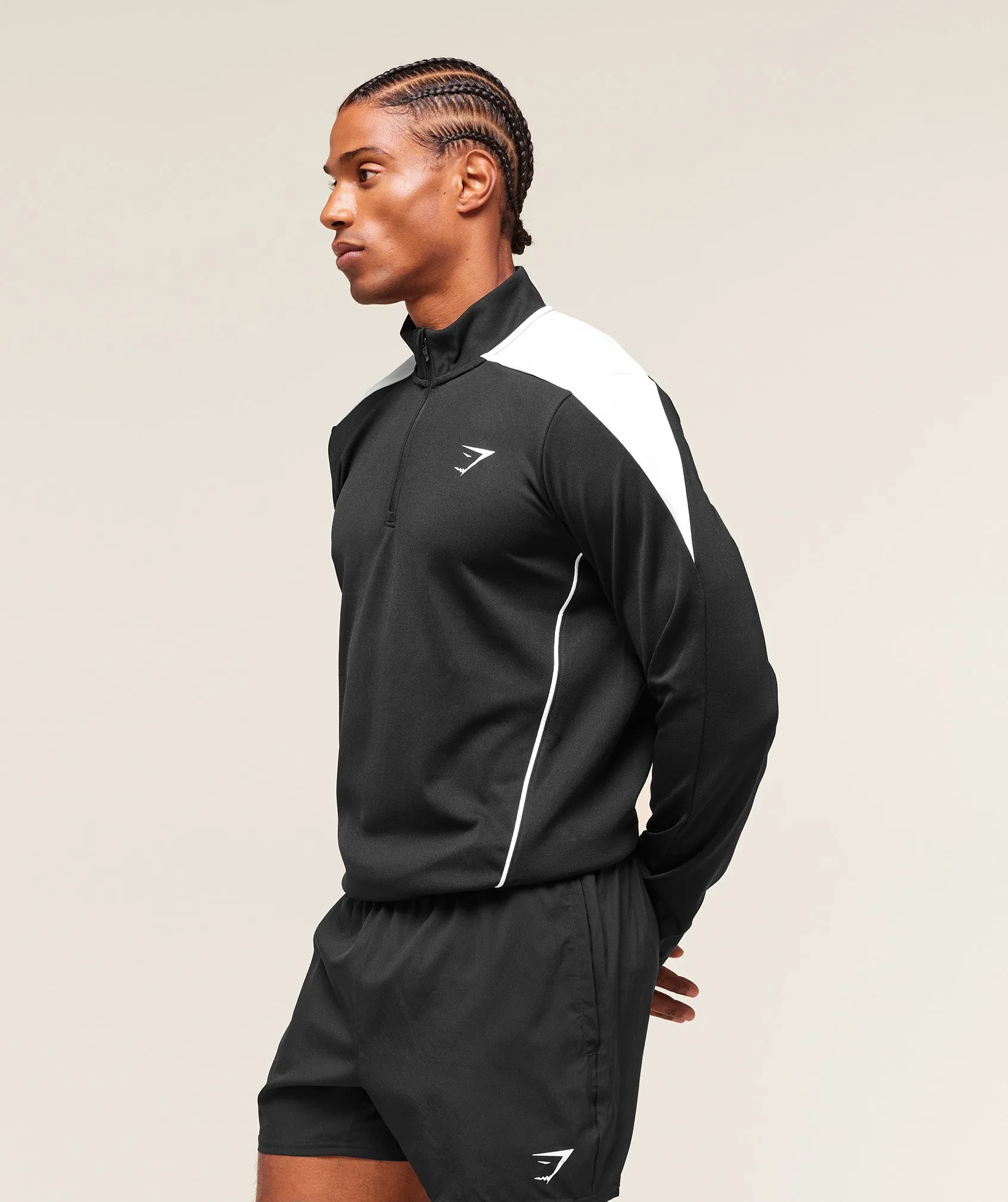 Gymshark Arrival Block 1/4 Zip - Black sold by Gymshark product image thumbnail 3