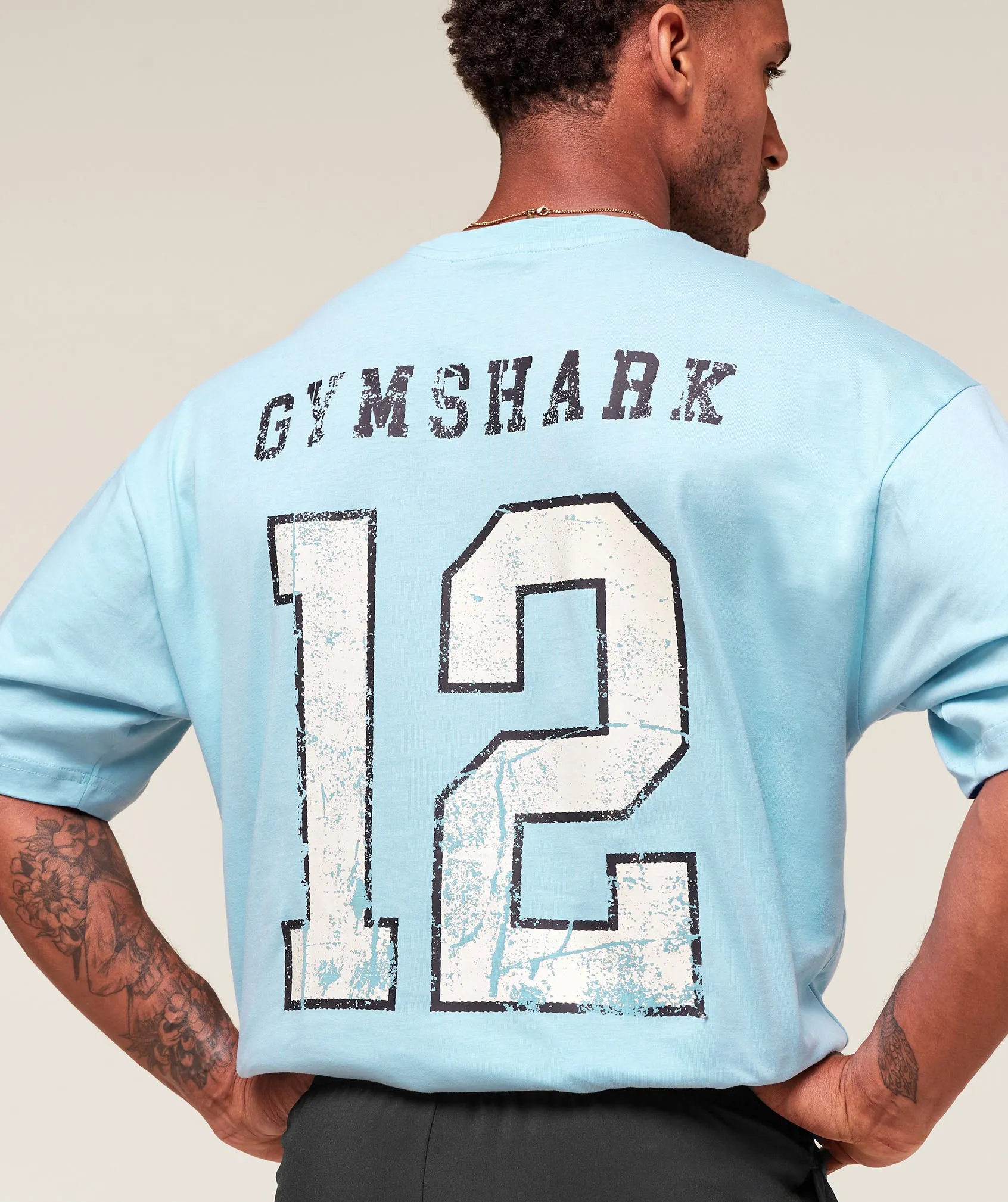 Gymshark Campus T-Shirt - Athletic Light Blue sold by Gymshark product image thumbnail 4