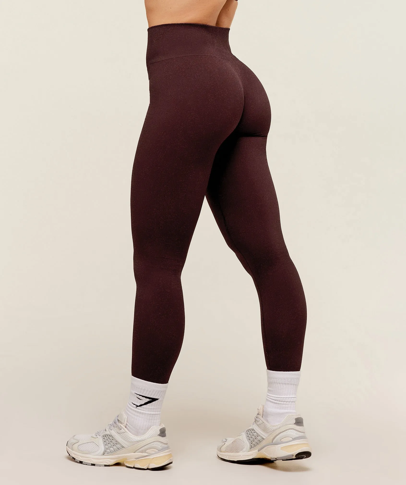 Gymshark Adapt Fleck x Whitney Seamless Leggings - Cherry Purple/Rich Maroon sold by Gymshark product image thumbnail 2