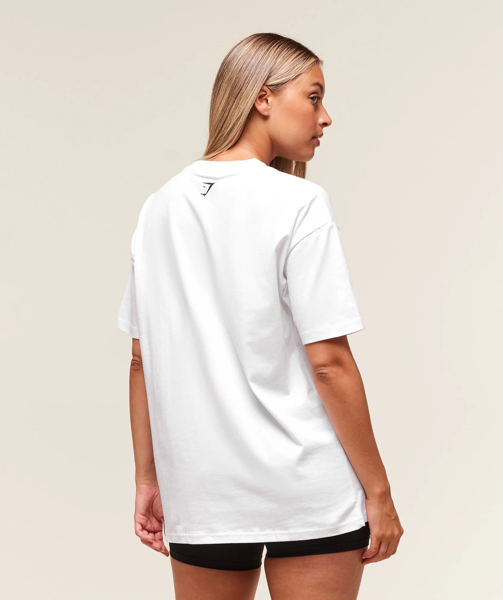 Gymshark Block Oversized T-Shirt - White sold by Gymshark product image thumbnail 2