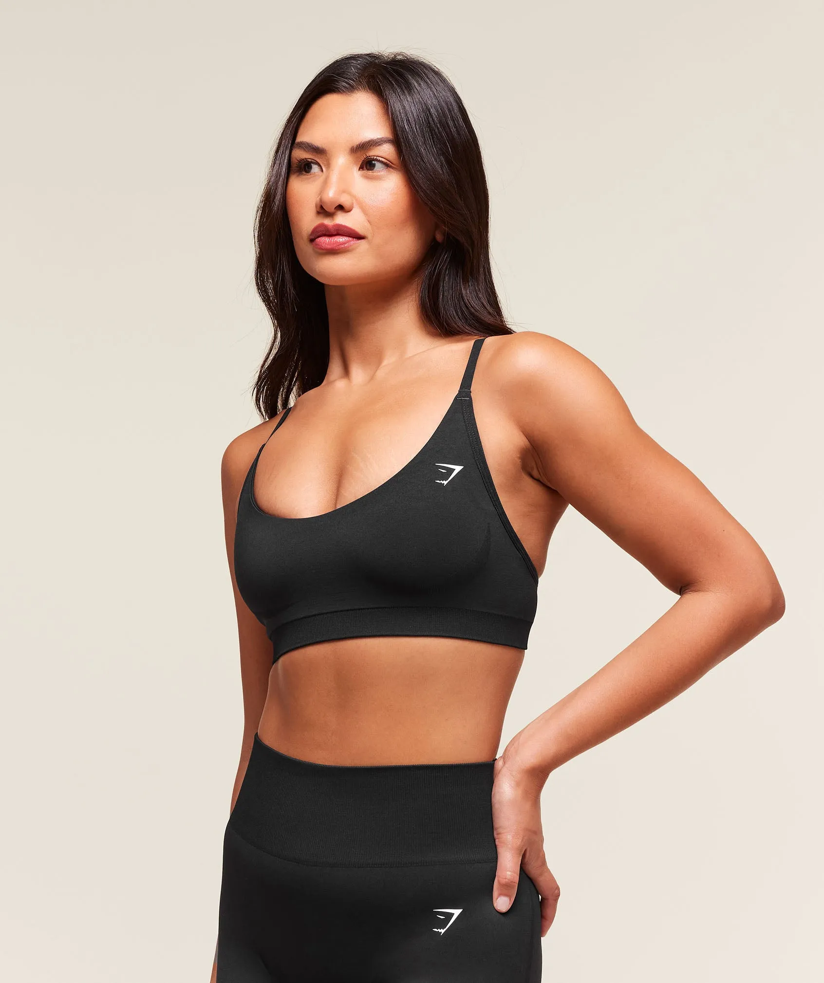 Gymshark Everyday Seamless Racerback Sports Bra - Black sold by Gymshark product image thumbnail 3