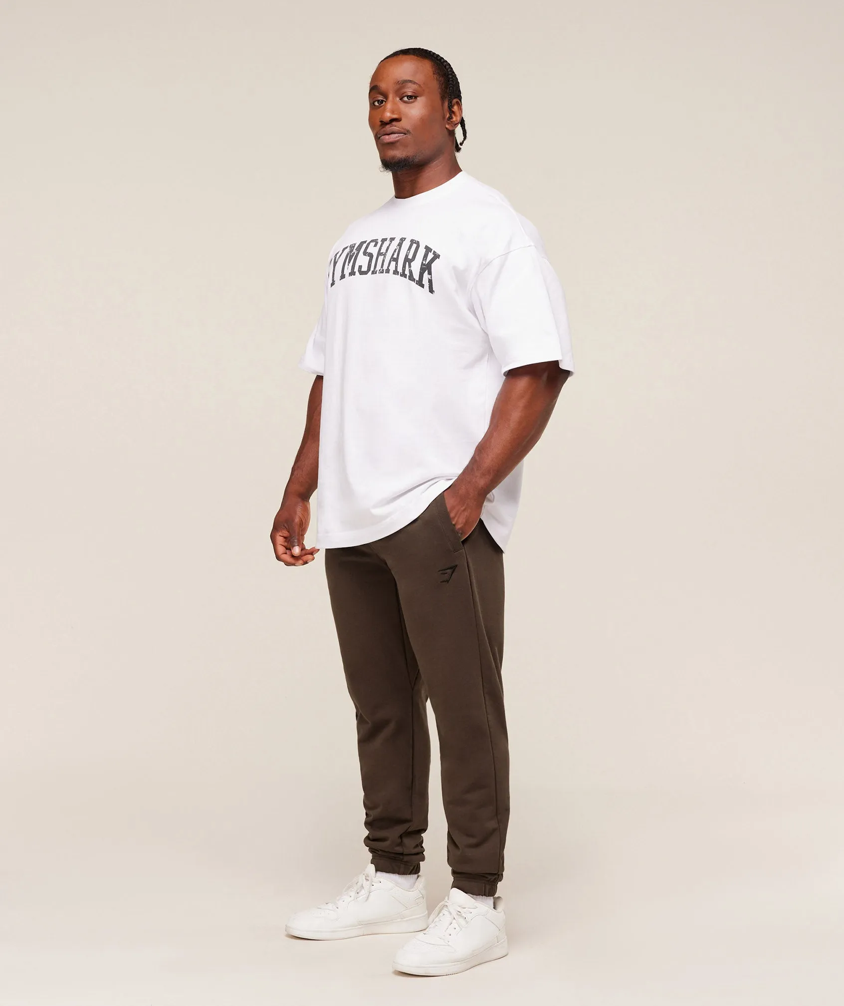 Gymshark Essential Oversized Joggers - Archive Brown sold by Gymshark product image thumbnail 4