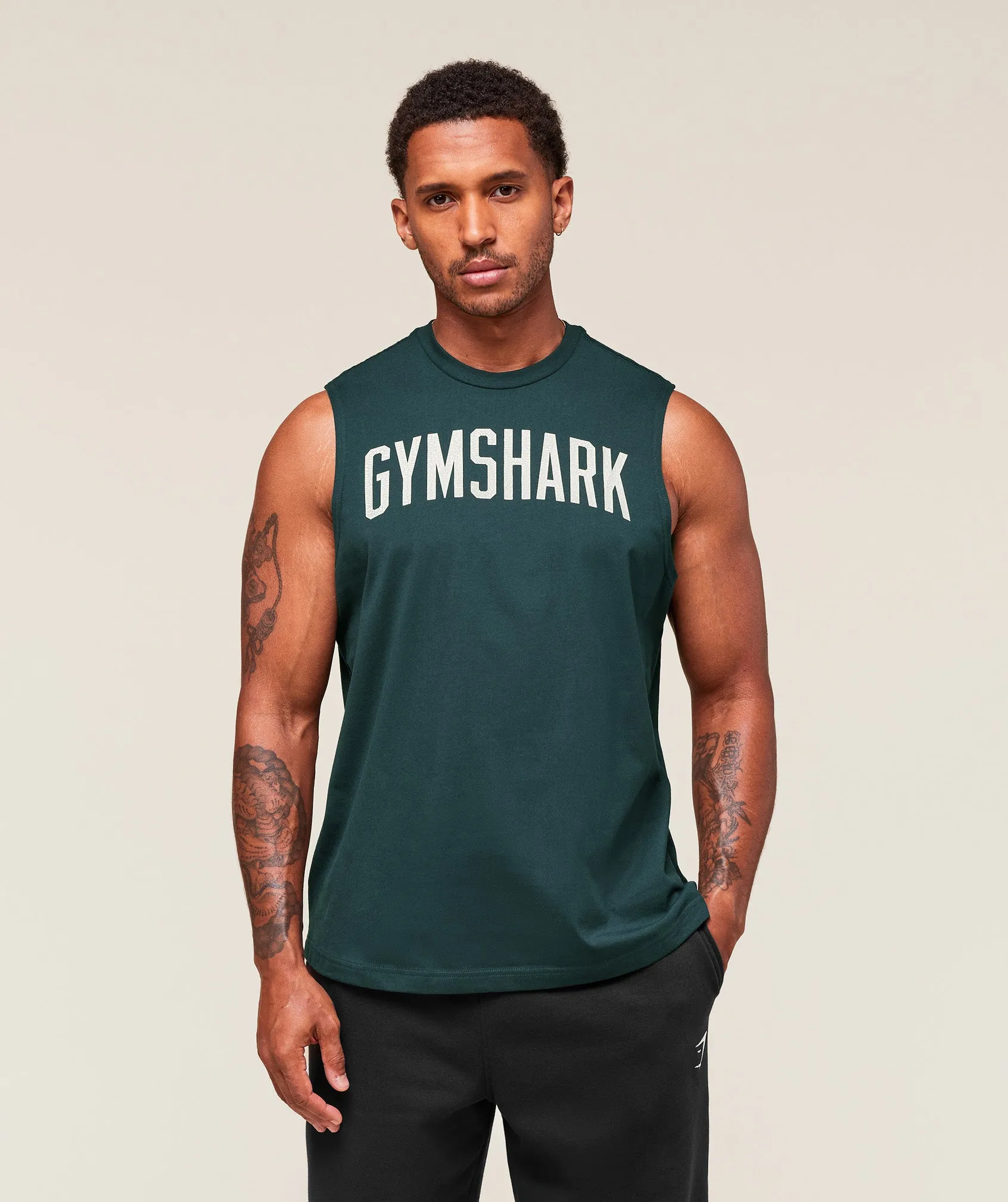 Gymshark Worn Graphic Tank - Deep Petrol Blue sold by Gymshark product image thumbnail 3