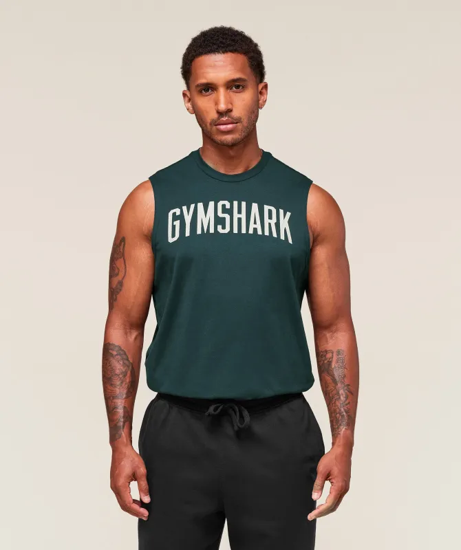 Gymshark Worn Graphic Tank - Deep Petrol Blue sold by Gymshark