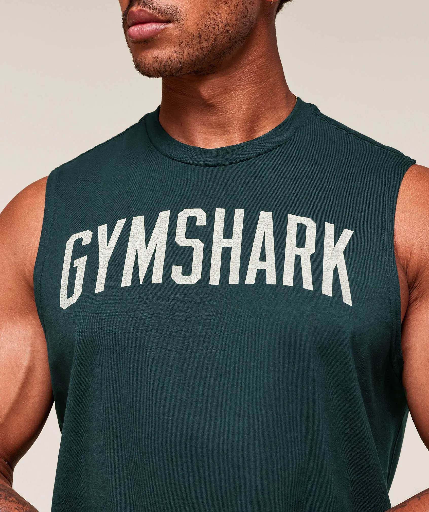 Gymshark Worn Graphic Tank - Deep Petrol Blue sold by Gymshark product image thumbnail 5