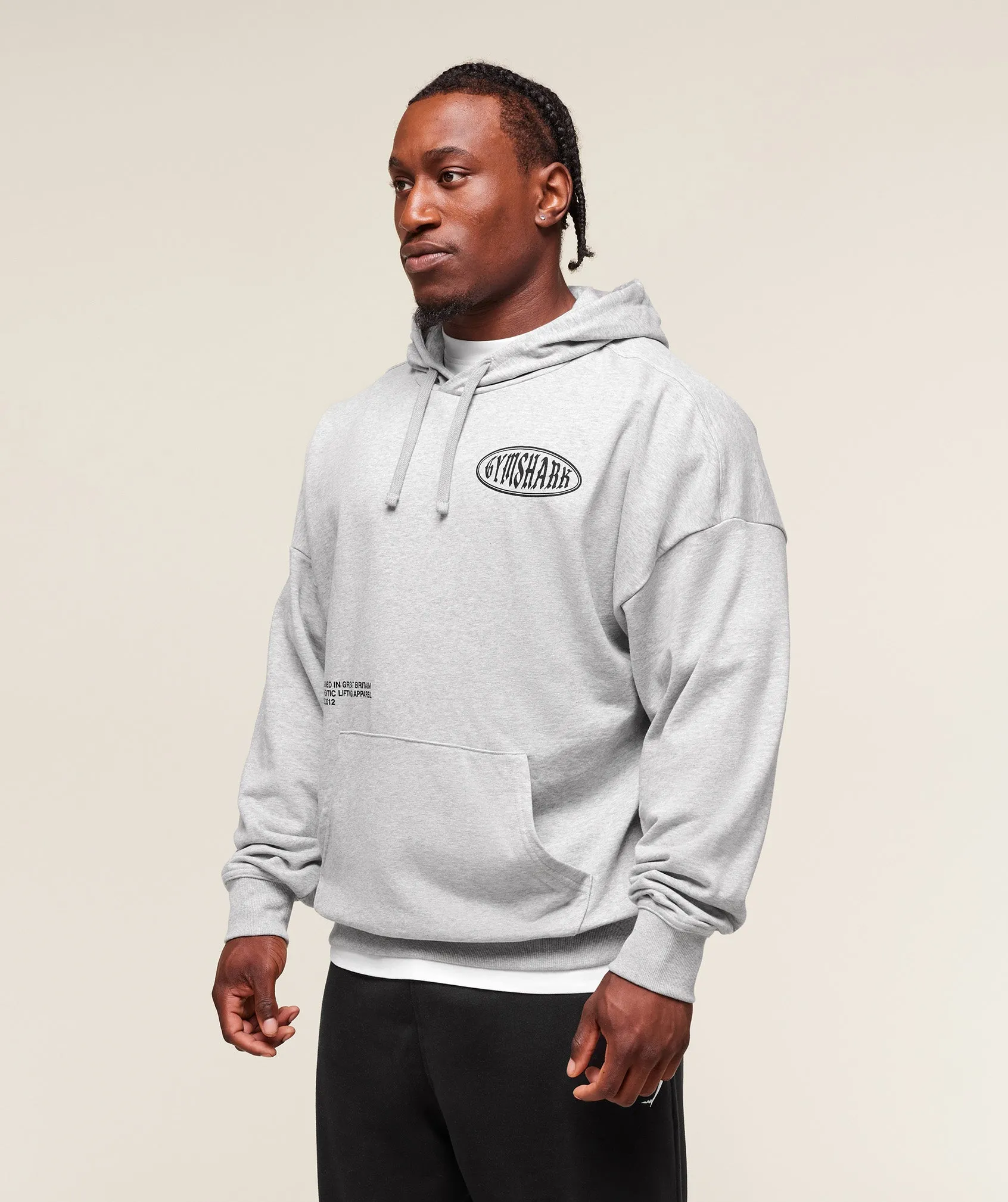 Gymshark Authentic Lifting Apparel Hoodie - Light Grey Core Marl sold by Gymshark product image thumbnail 3