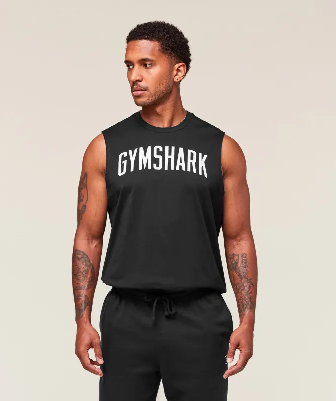 Gymshark Worn Graphic Tank - Black sold by Gymshark