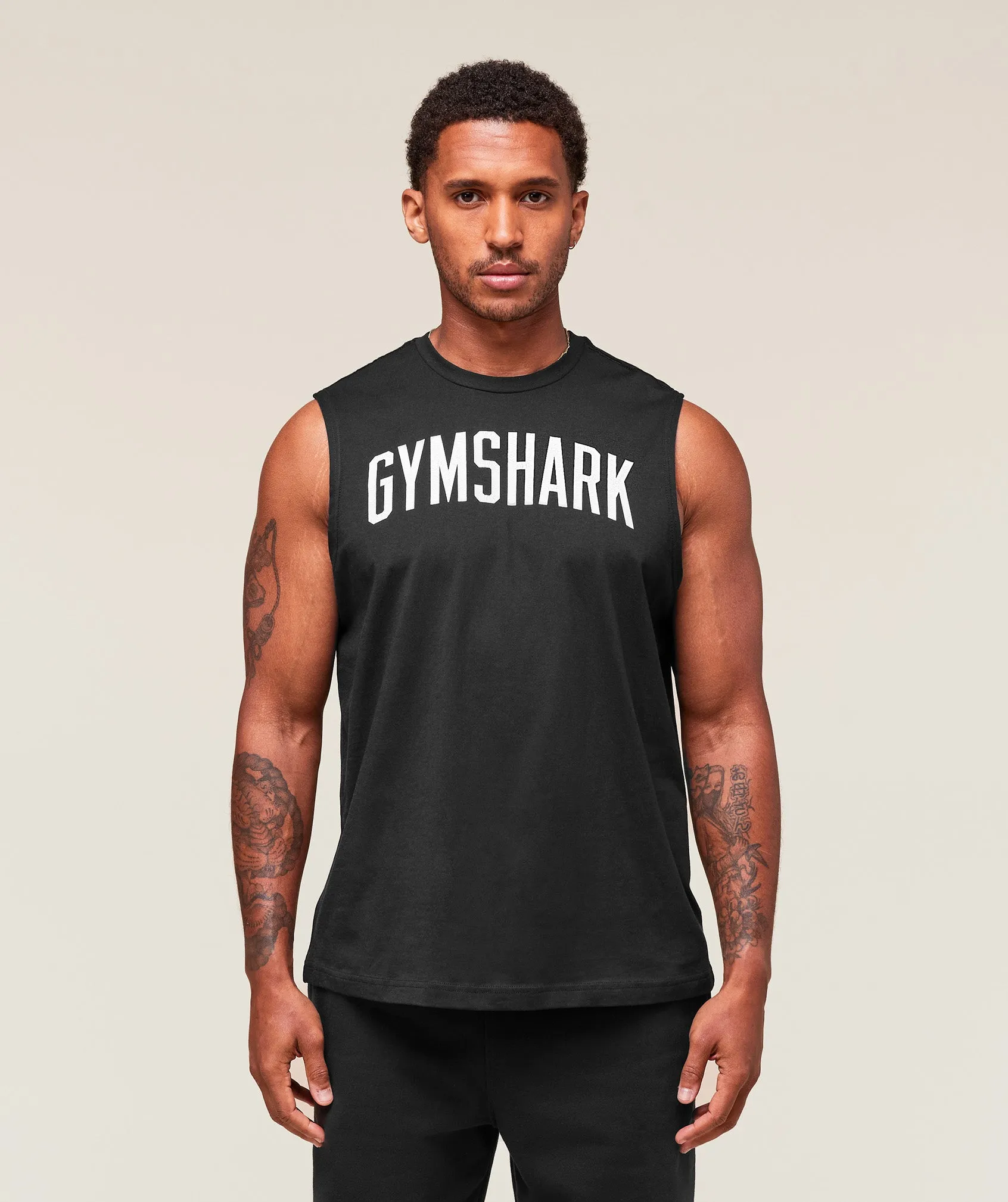 Gymshark Worn Graphic Tank - Black sold by Gymshark product image thumbnail 4