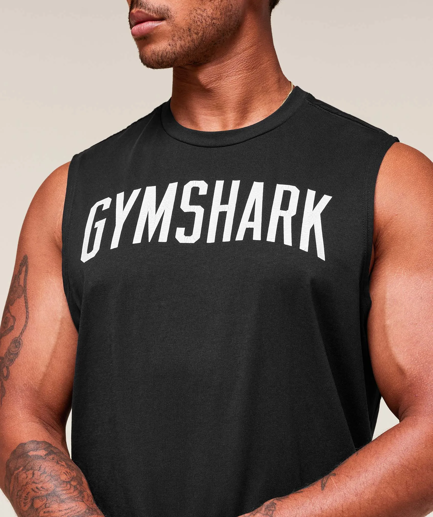 Gymshark Worn Graphic Tank - Black sold by Gymshark product image thumbnail 5