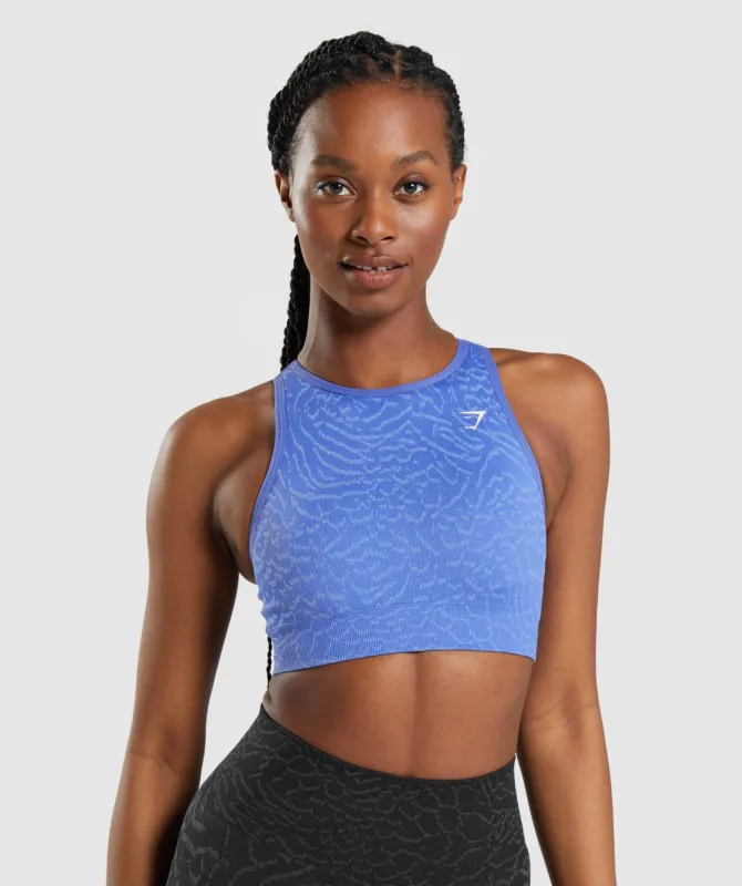 Gymshark Adapt Animal Seamless Sports Bra - Court Blue sold by Gymshark