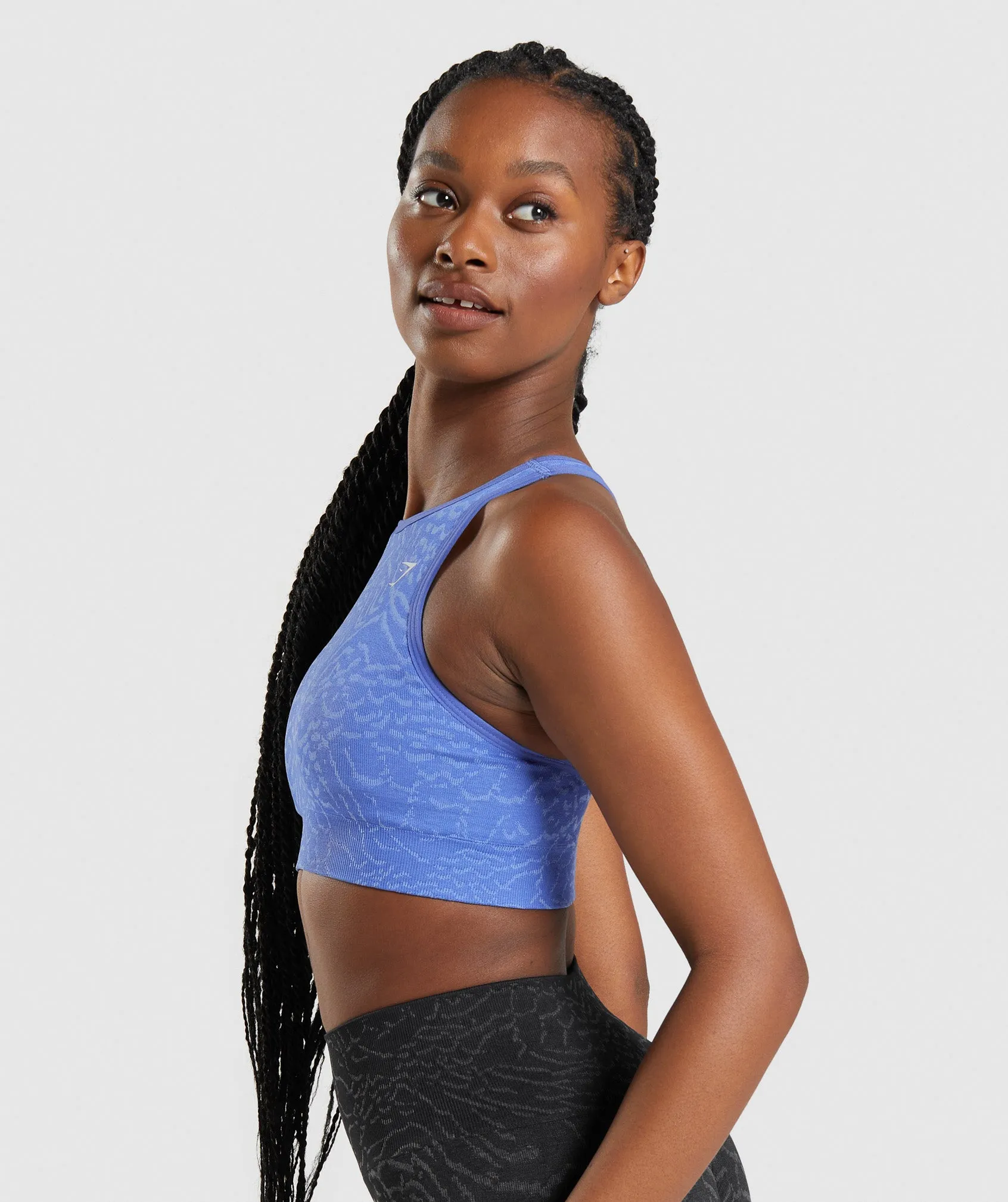 Gymshark Adapt Animal Seamless Sports Bra - Court Blue sold by Gymshark product image thumbnail 3