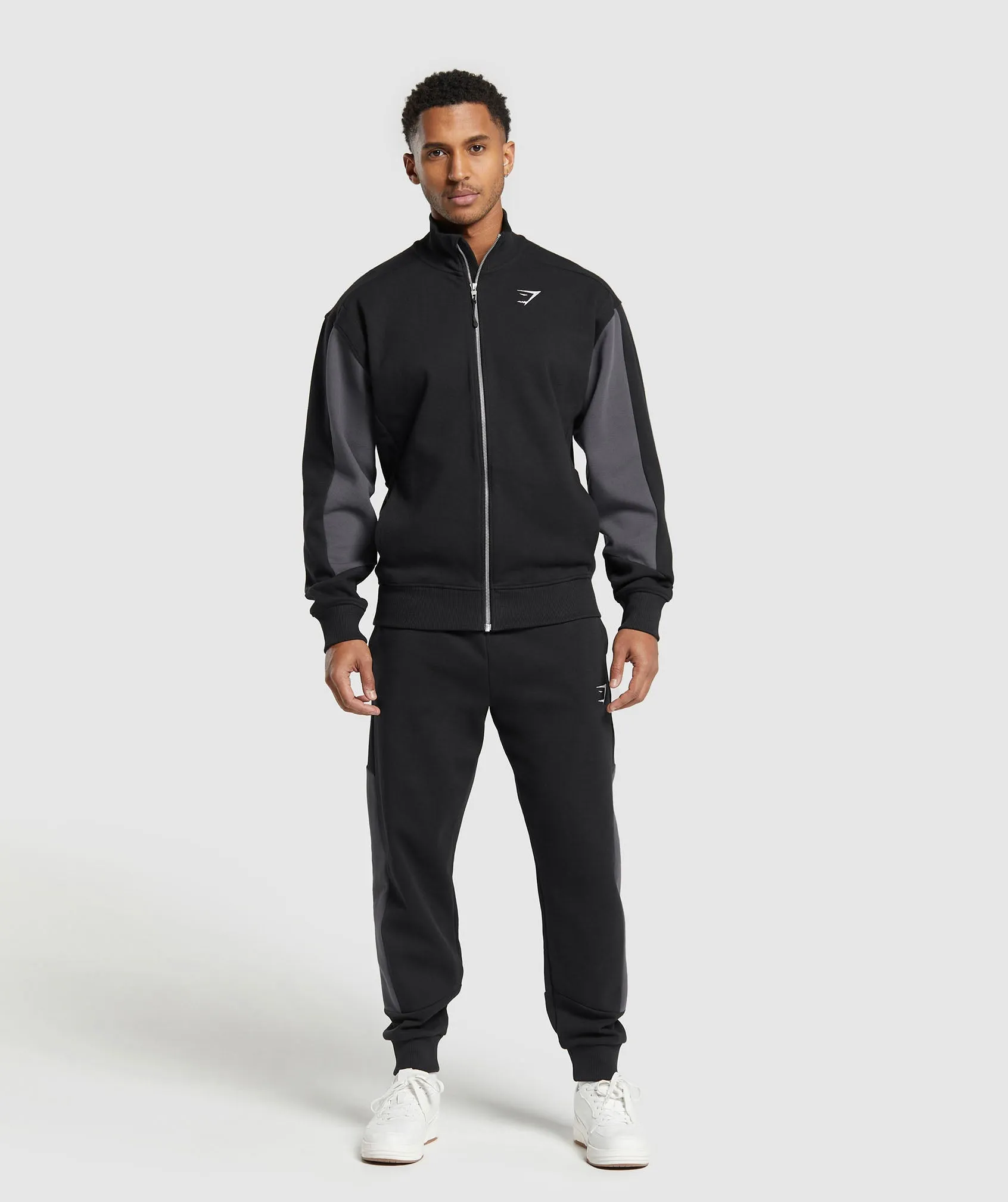 Gymshark Pique Track Jacket - Black/Onyx Grey sold by Gymshark product image thumbnail 3