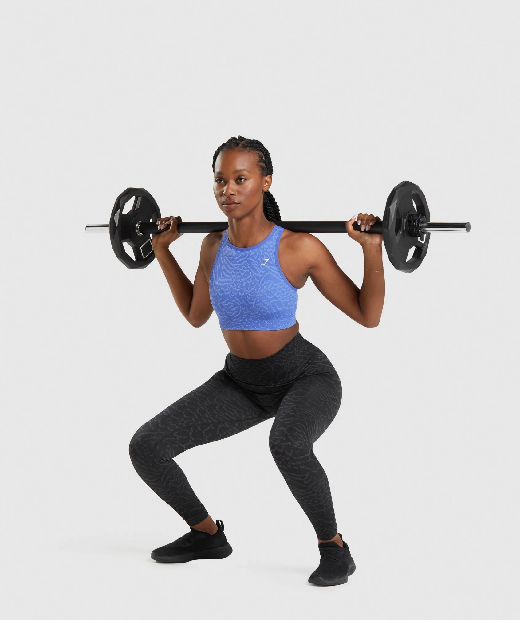 Gymshark Adapt Animal Seamless Sports Bra - Court Blue sold by Gymshark product image thumbnail 4