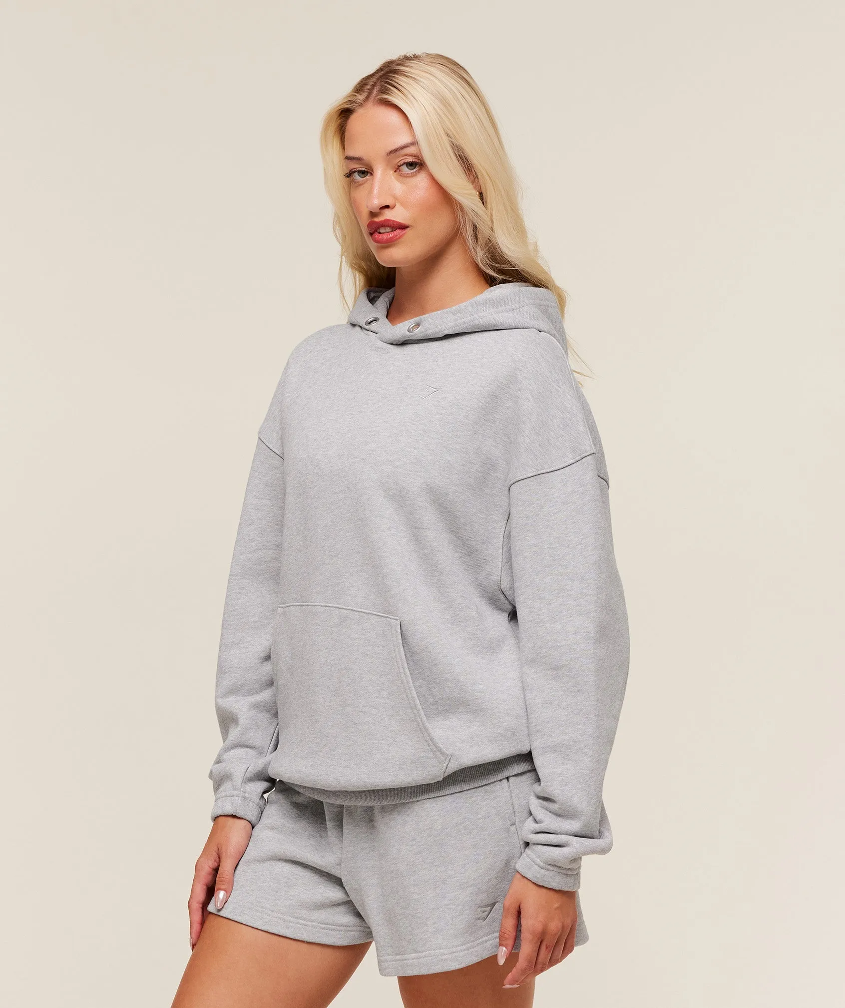 Gymshark Rest Day Sweats 2.0 Oversized Hoodie - Light Grey Core Marl sold by Gymshark product image thumbnail 3