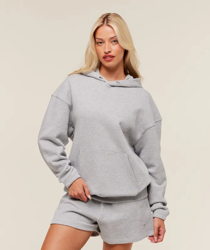 Gymshark Rest Day Sweats 2.0 Oversized Hoodie - Light Grey Core Marl sold by Gymshark