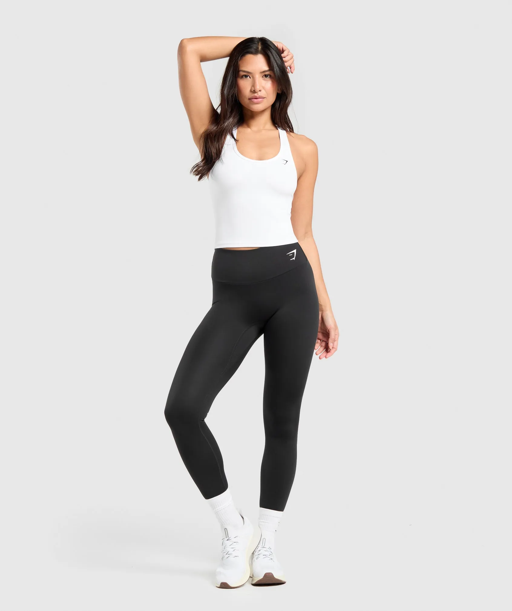 Gymshark Training Racer Midi Tank - White sold by Gymshark product image thumbnail 4