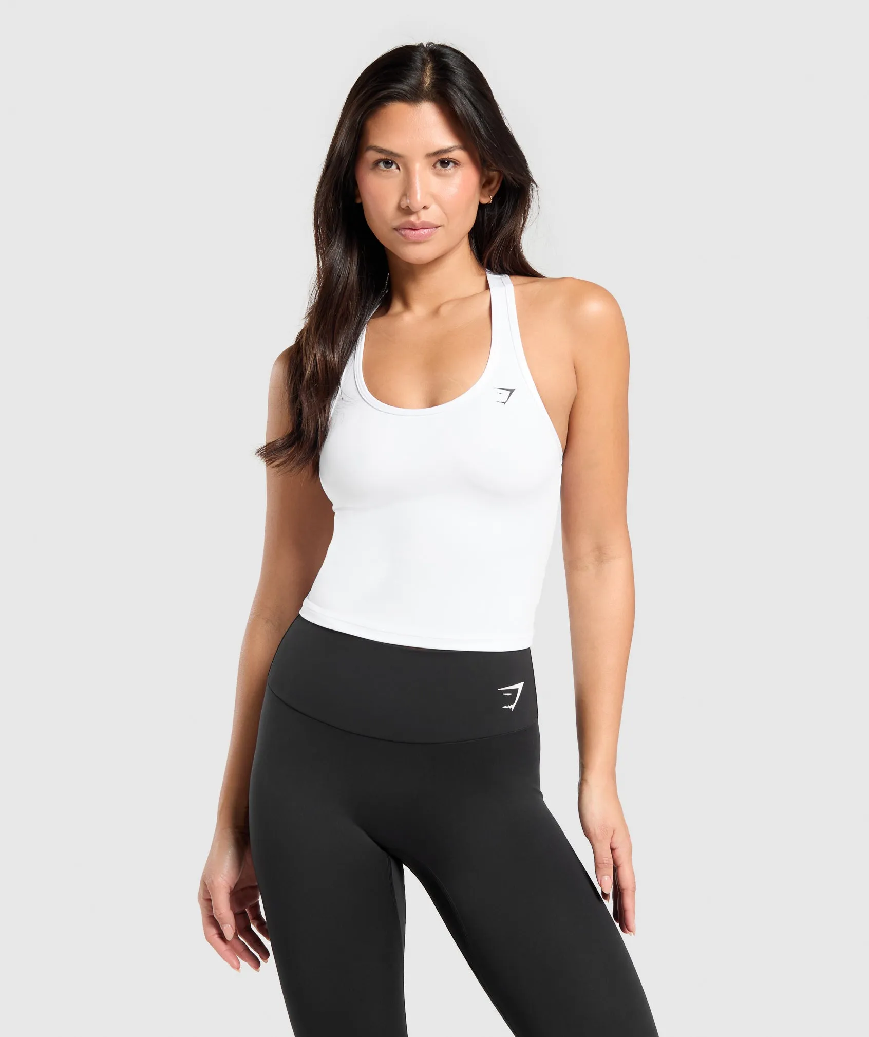 Gymshark Training Racer Midi Tank - White sold by Gymshark