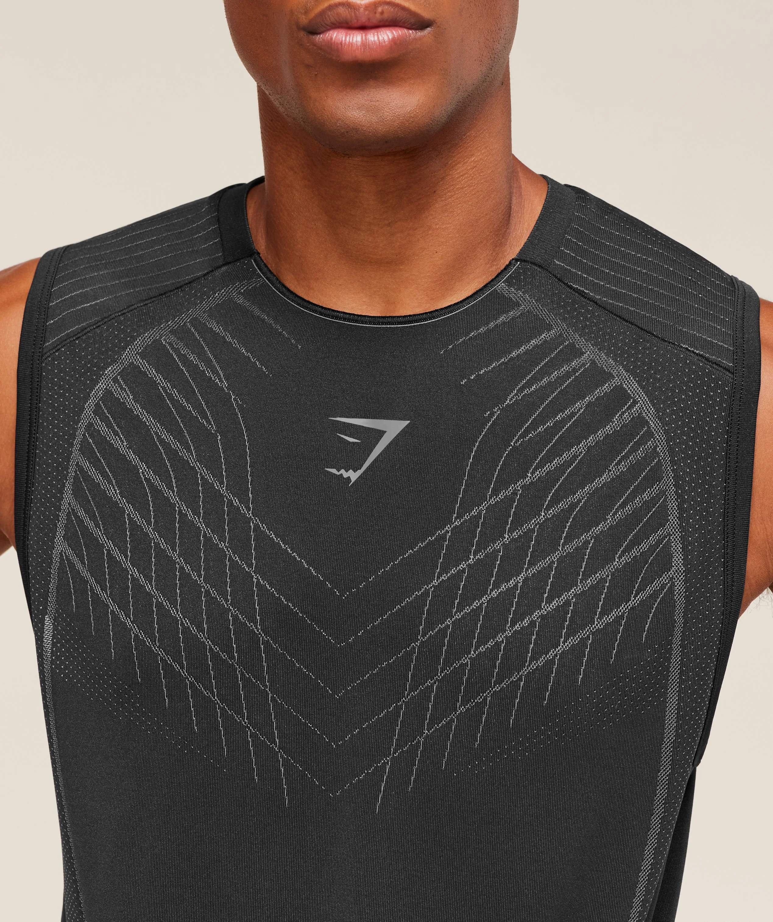 Gymshark Apex Seamless Tank - Black/Dark Grey sold by Gymshark product image thumbnail 5