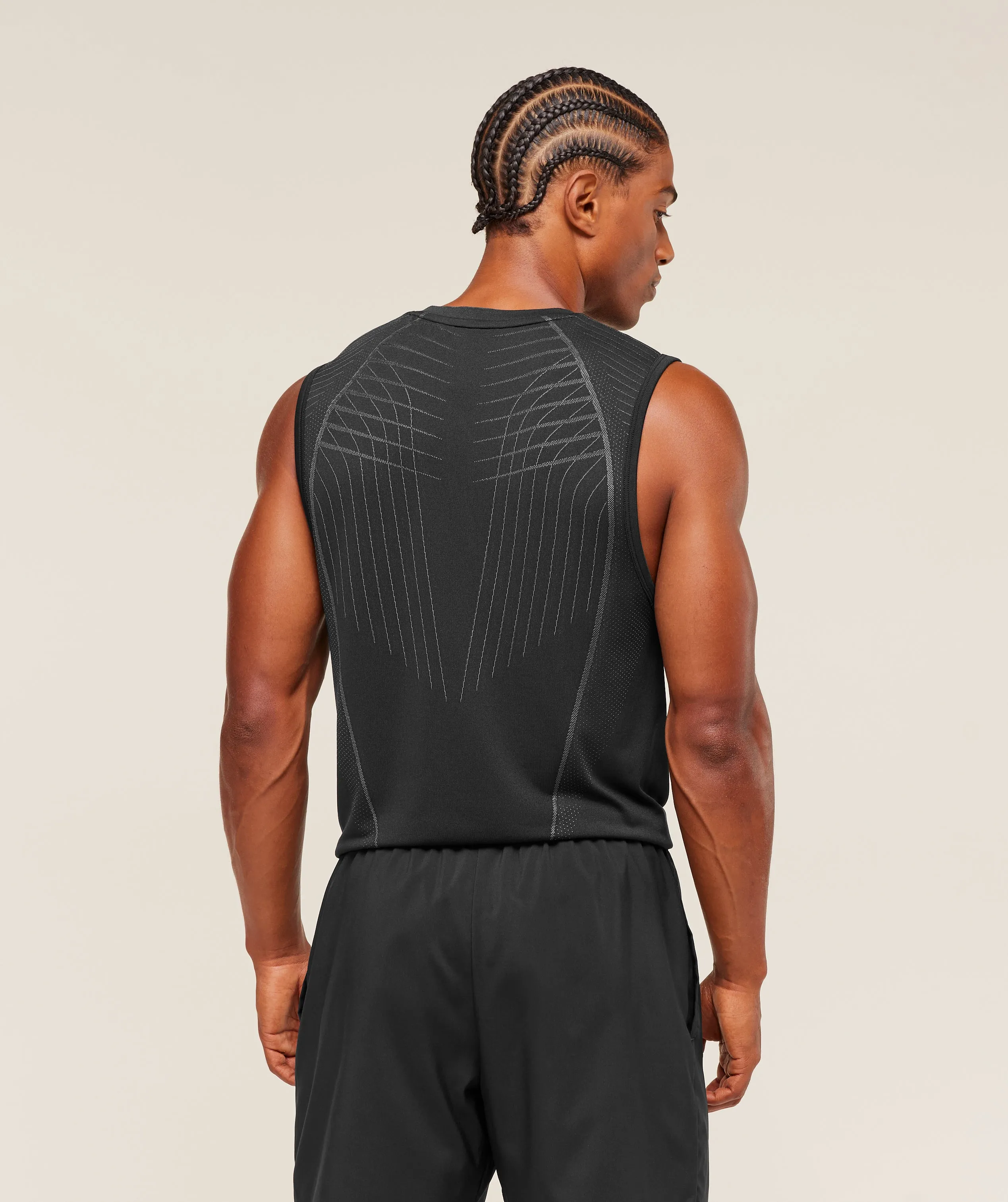 Gymshark Apex Seamless Tank - Black/Dark Grey sold by Gymshark product image thumbnail 2