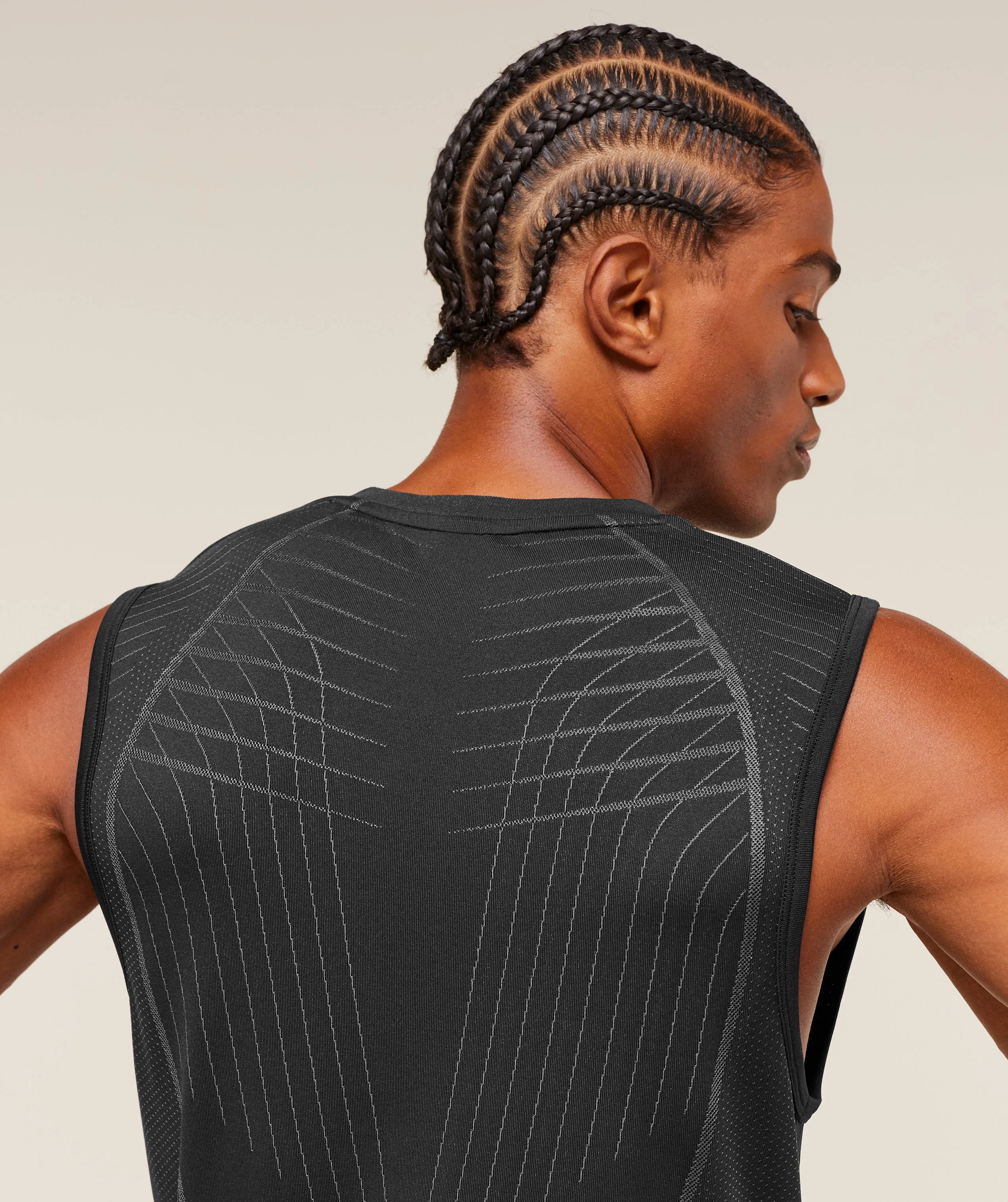 Gymshark Apex Seamless Tank - Black/Dark Grey sold by Gymshark product image thumbnail 4