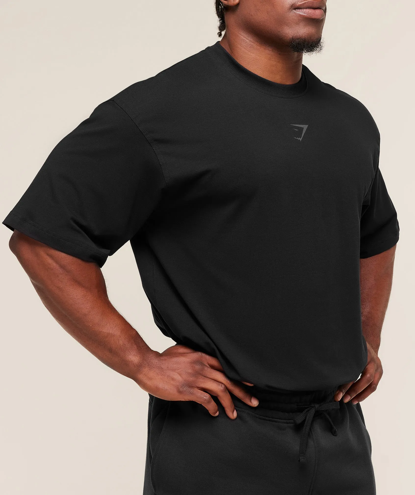 Gymshark Power T-Shirt - Black/Asphalt Grey sold by Gymshark product image thumbnail 4