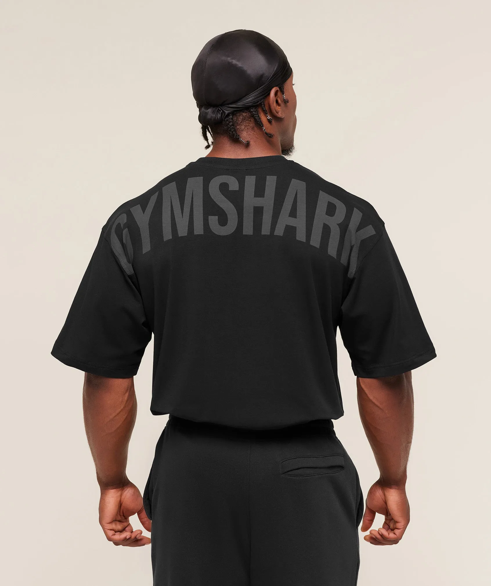Gymshark Power T-Shirt - Black/Asphalt Grey sold by Gymshark