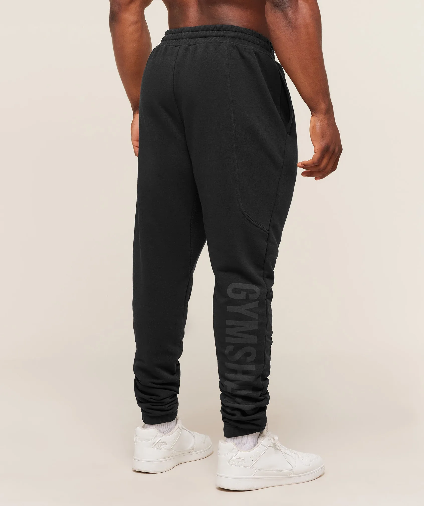 Gymshark Power Joggers Tall - Black/Asphalt Grey sold by Gymshark