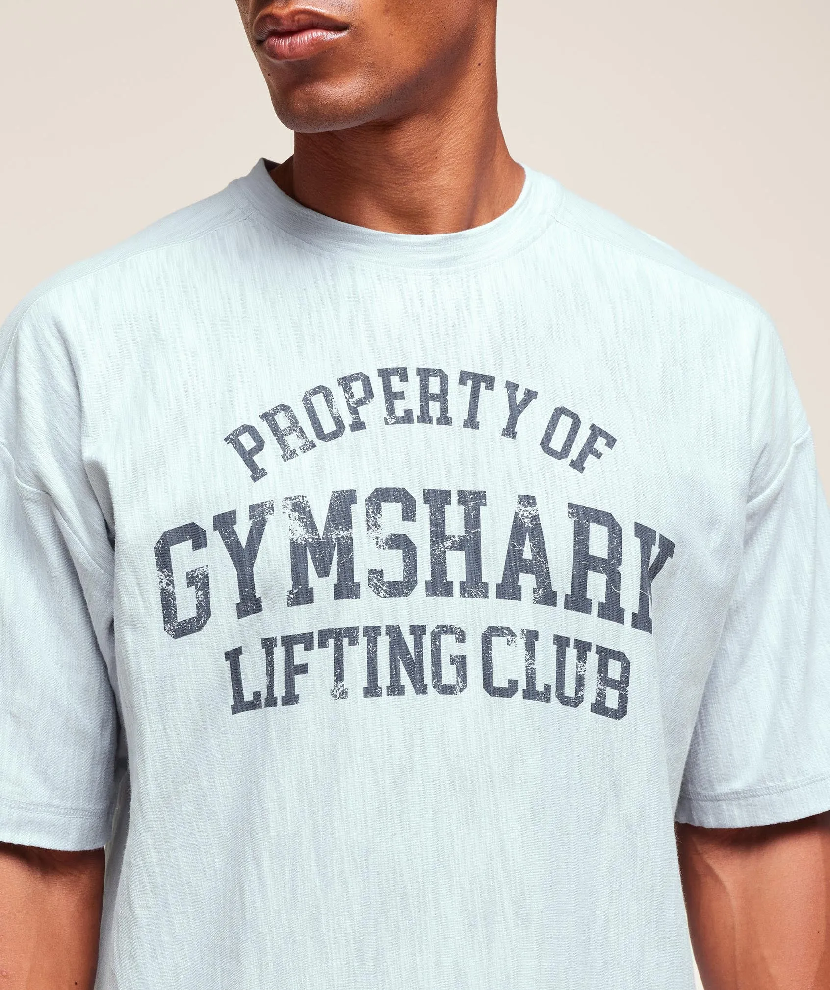 Gymshark Lightweight Slub Textured T-Shirt - Smoke Blue sold by Gymshark product image thumbnail 5