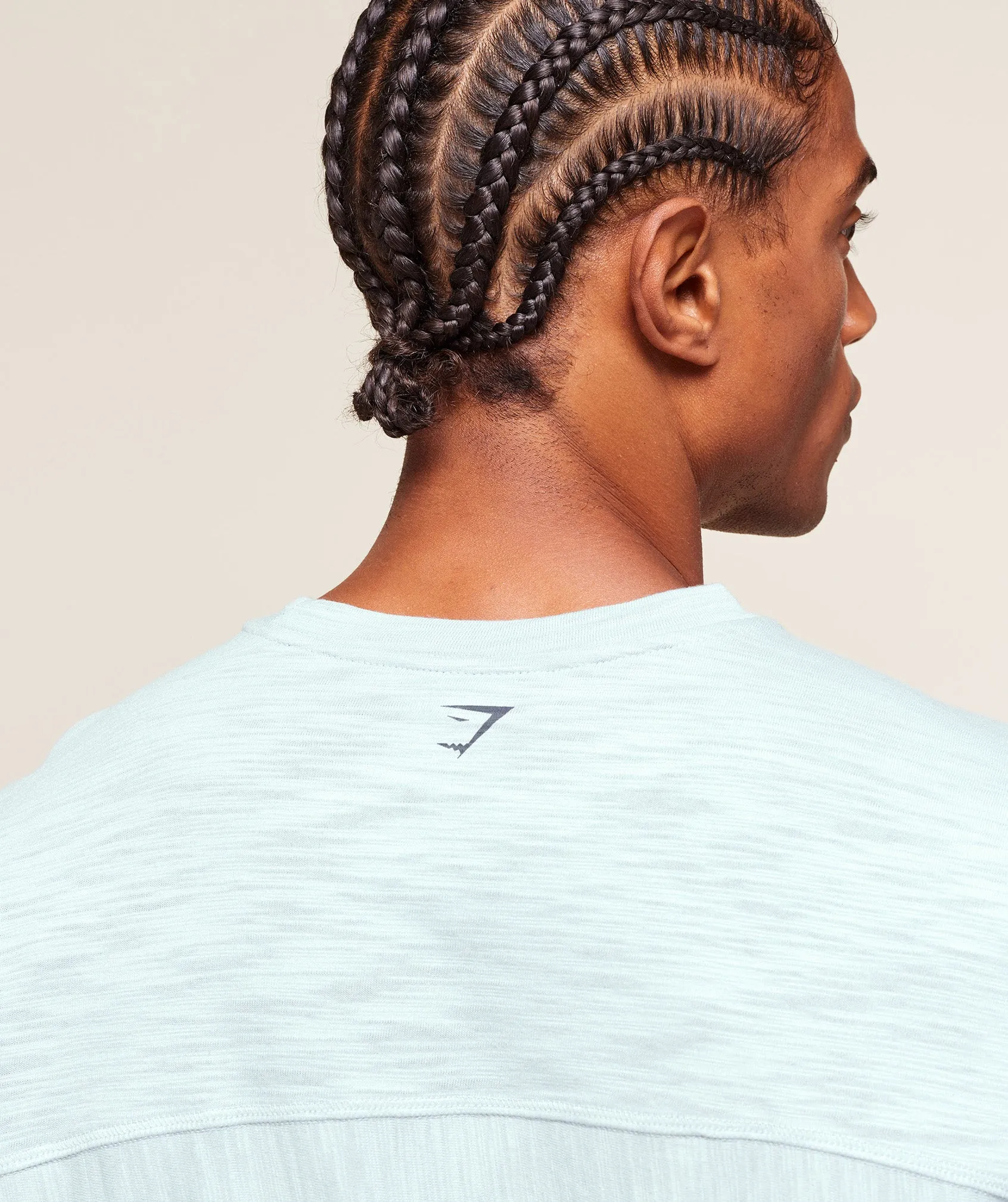 Gymshark Lightweight Slub Textured T-Shirt - Smoke Blue sold by Gymshark product image thumbnail 4