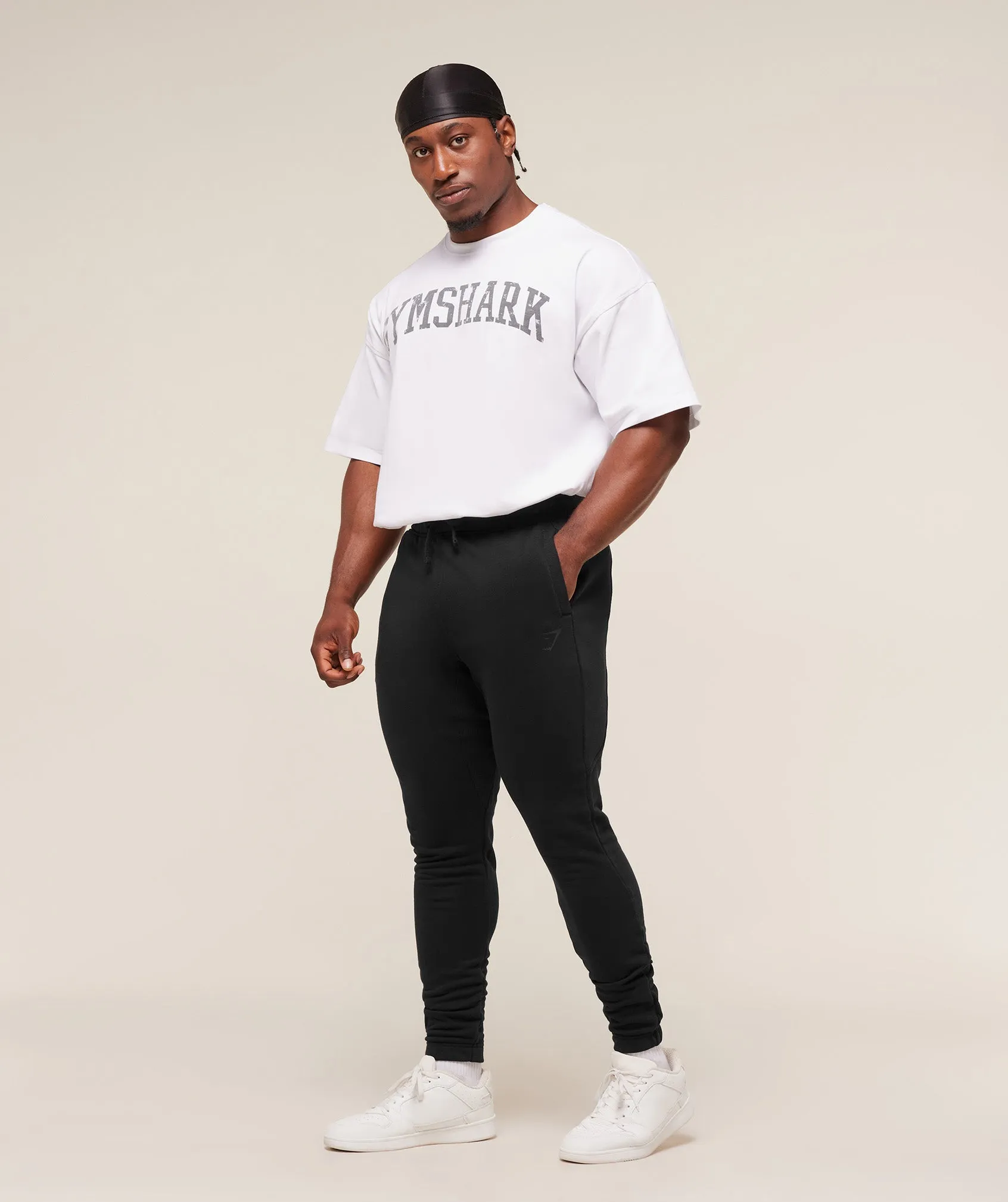 Gymshark Power Wordmark Jogger - Black/Asphalt Grey sold by Gymshark product image thumbnail 3