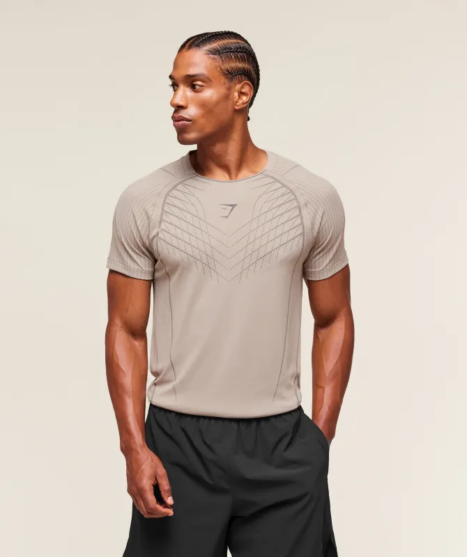 Gymshark Apex Seamless T-Shirt - Mushroom Grey/Pitch Grey sold by Gymshark