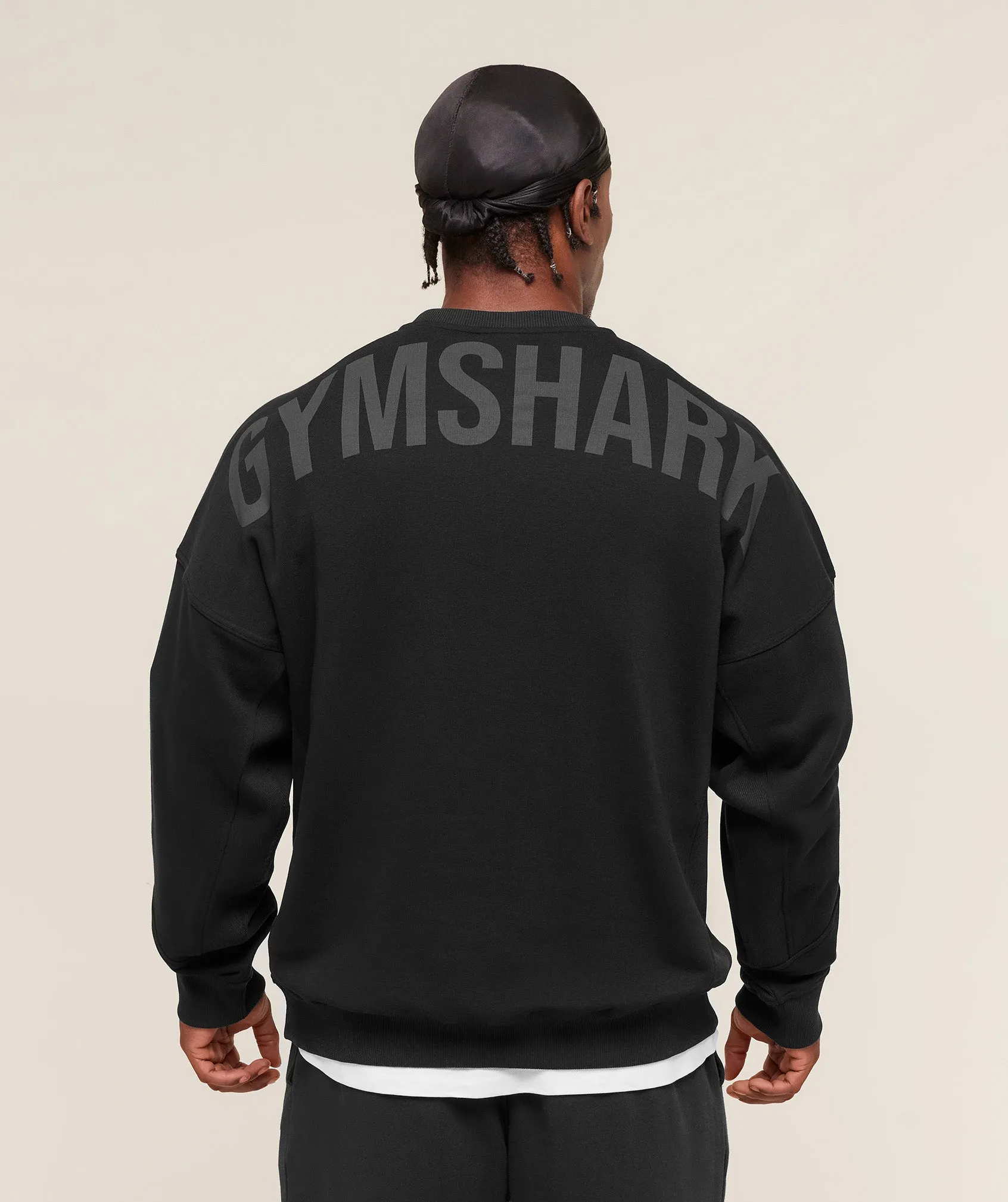 Gymshark Power Crew - Black/Asphalt Grey sold by Gymshark
