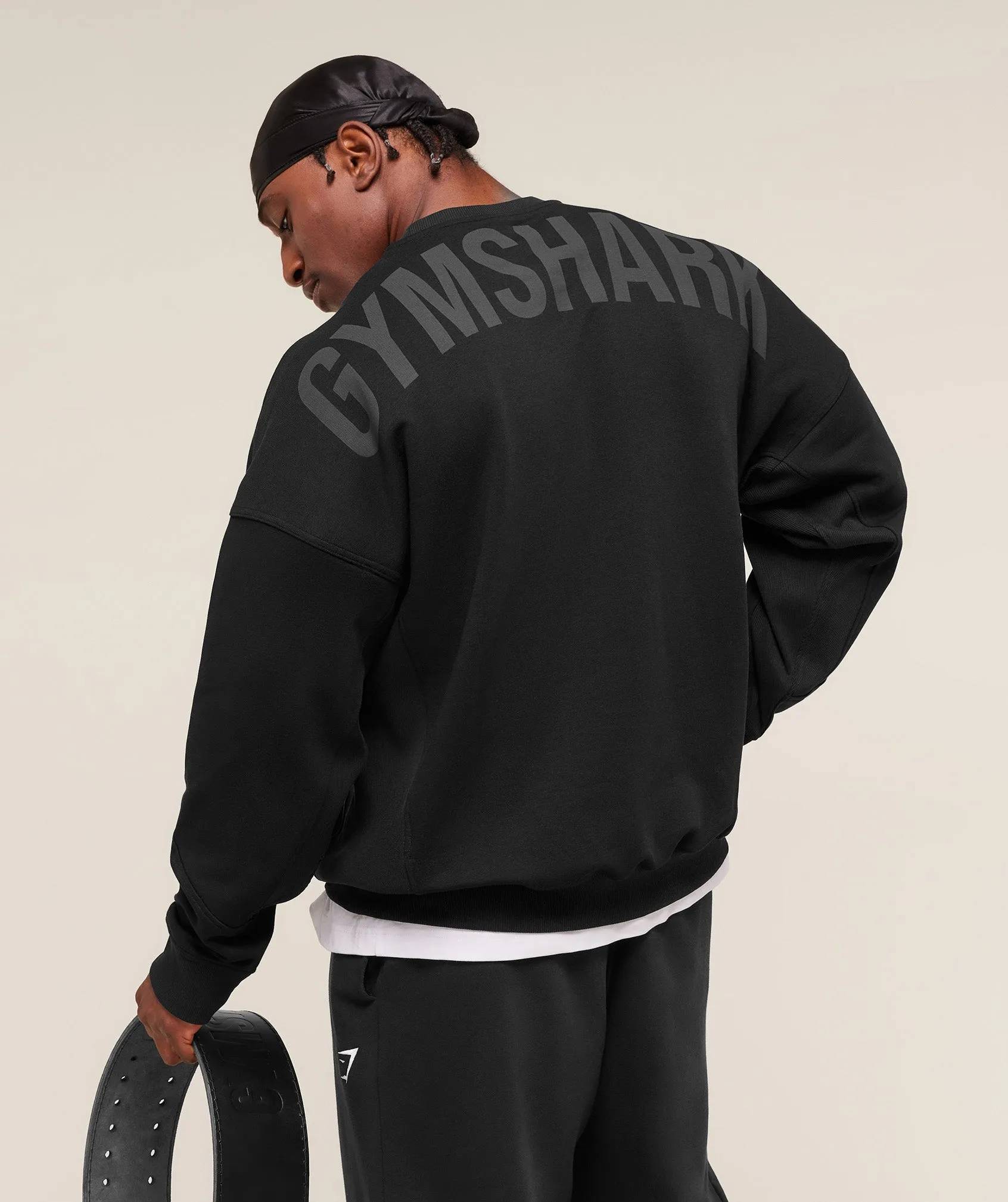 Gymshark Power Crew - Black/Asphalt Grey sold by Gymshark product image thumbnail 3