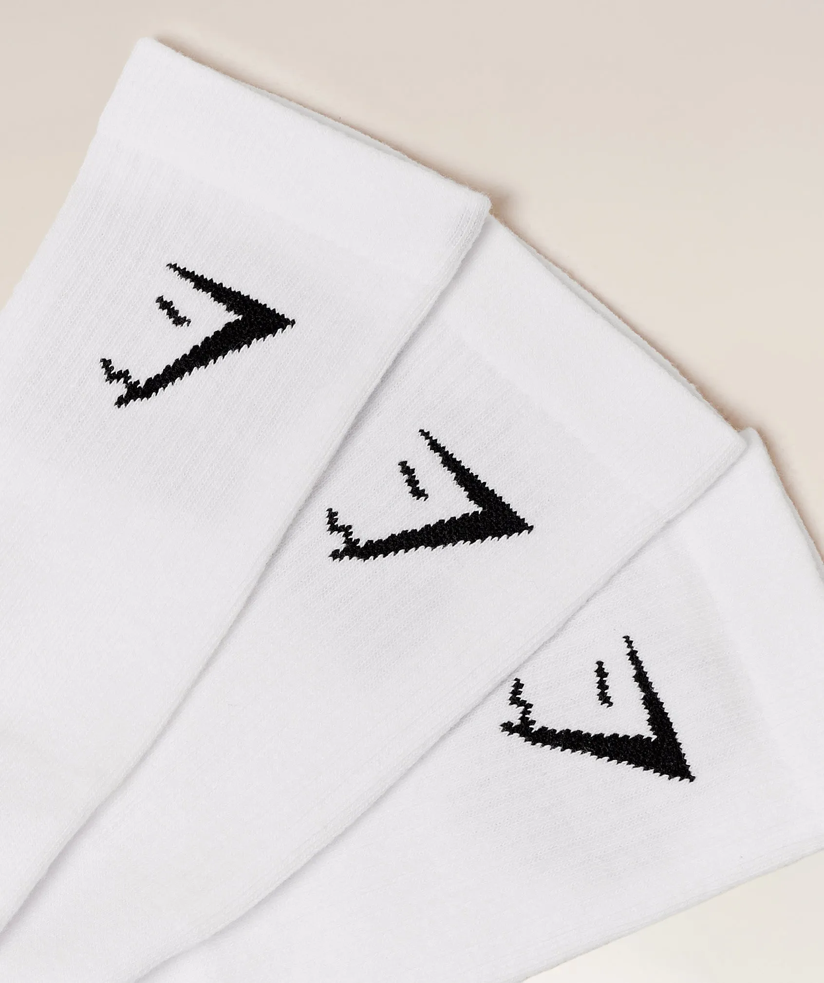 Gymshark Motivate Graphic Crew Sock 3pk - White sold by Gymshark product image thumbnail 2