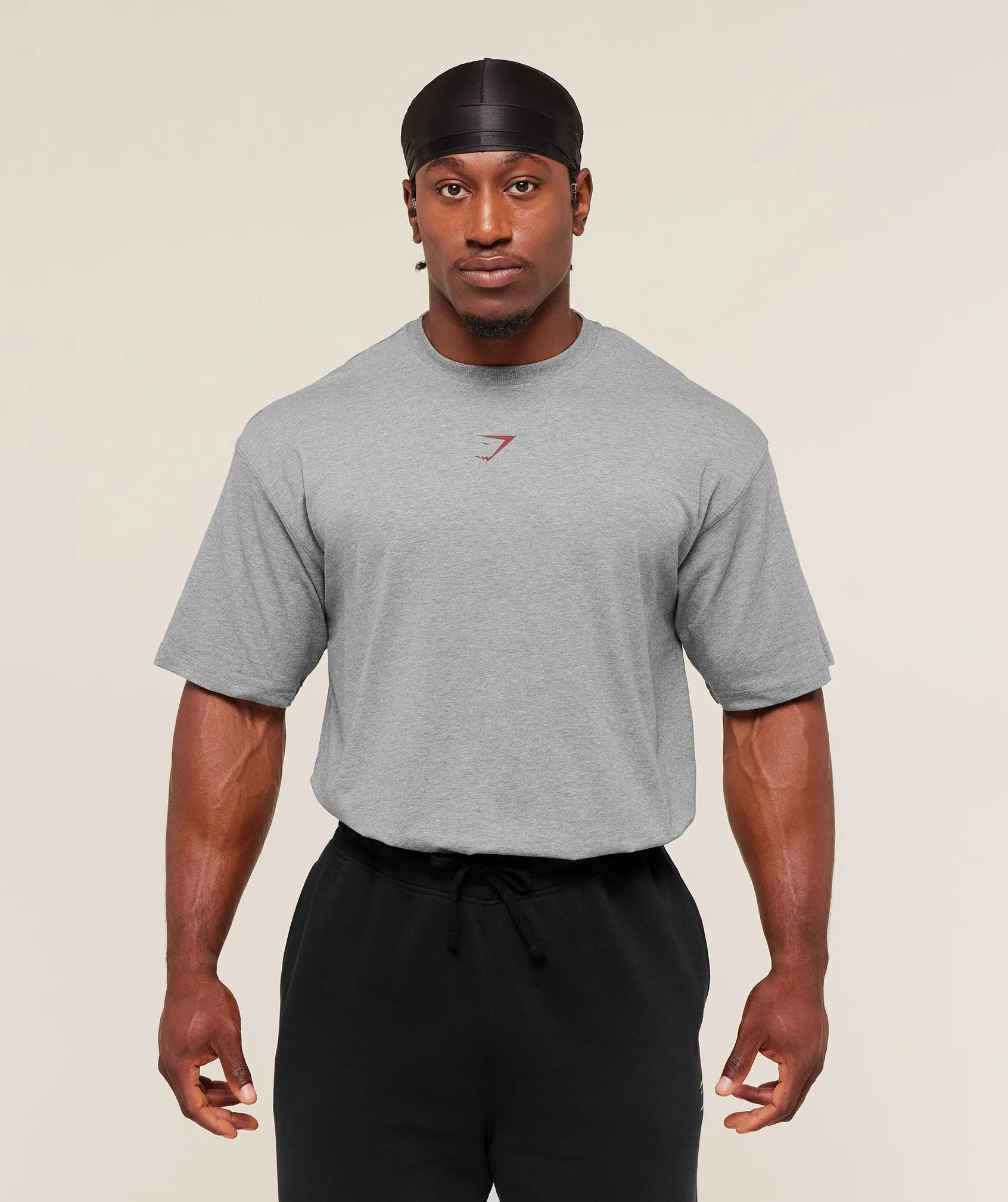 Gymshark Power T-Shirt - Charcoal Core Marl/Sets Red sold by Gymshark product image thumbnail 2
