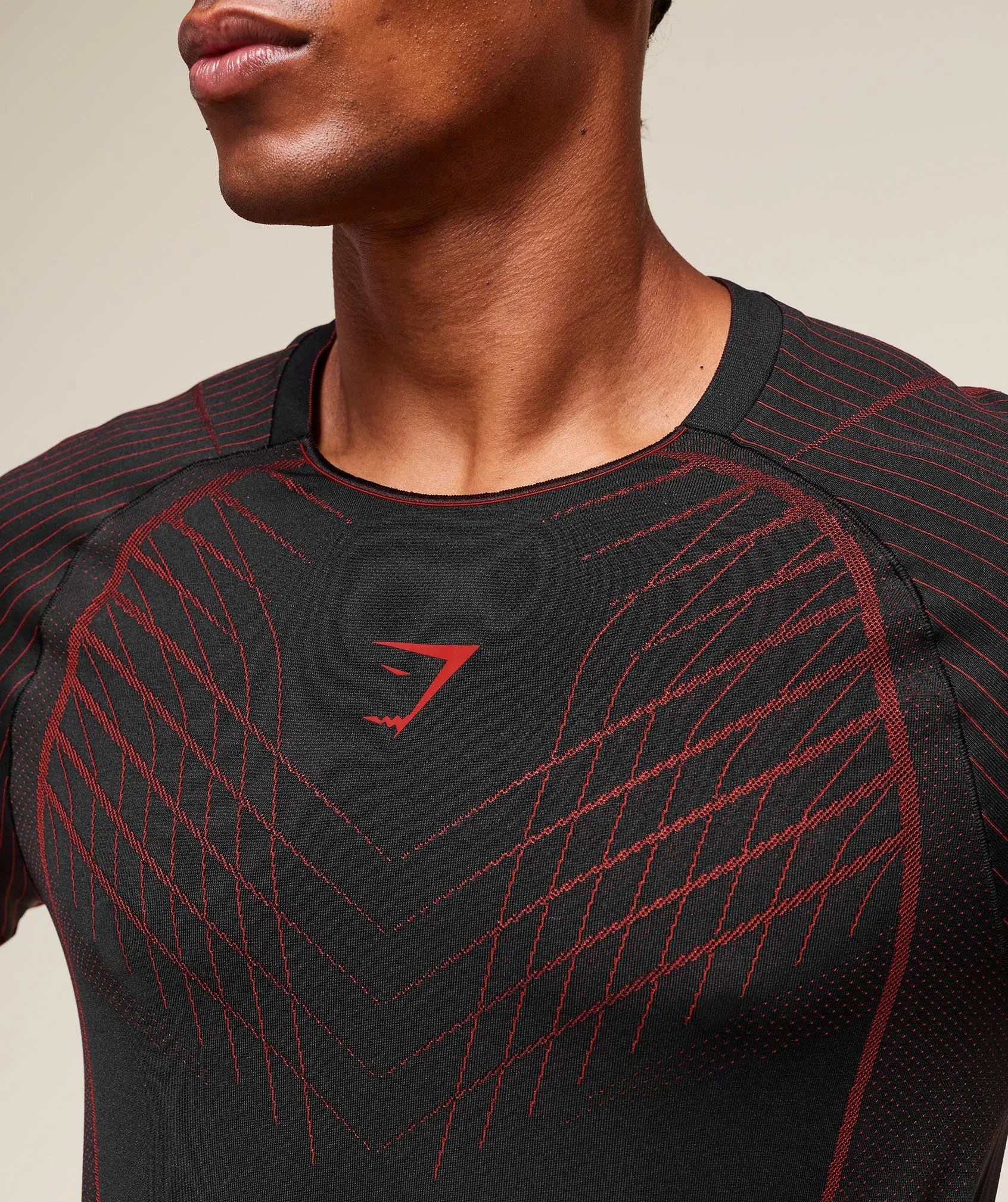 Gymshark Apex Seamless T-Shirt - Black/Carmine Red sold by Gymshark product image thumbnail 5