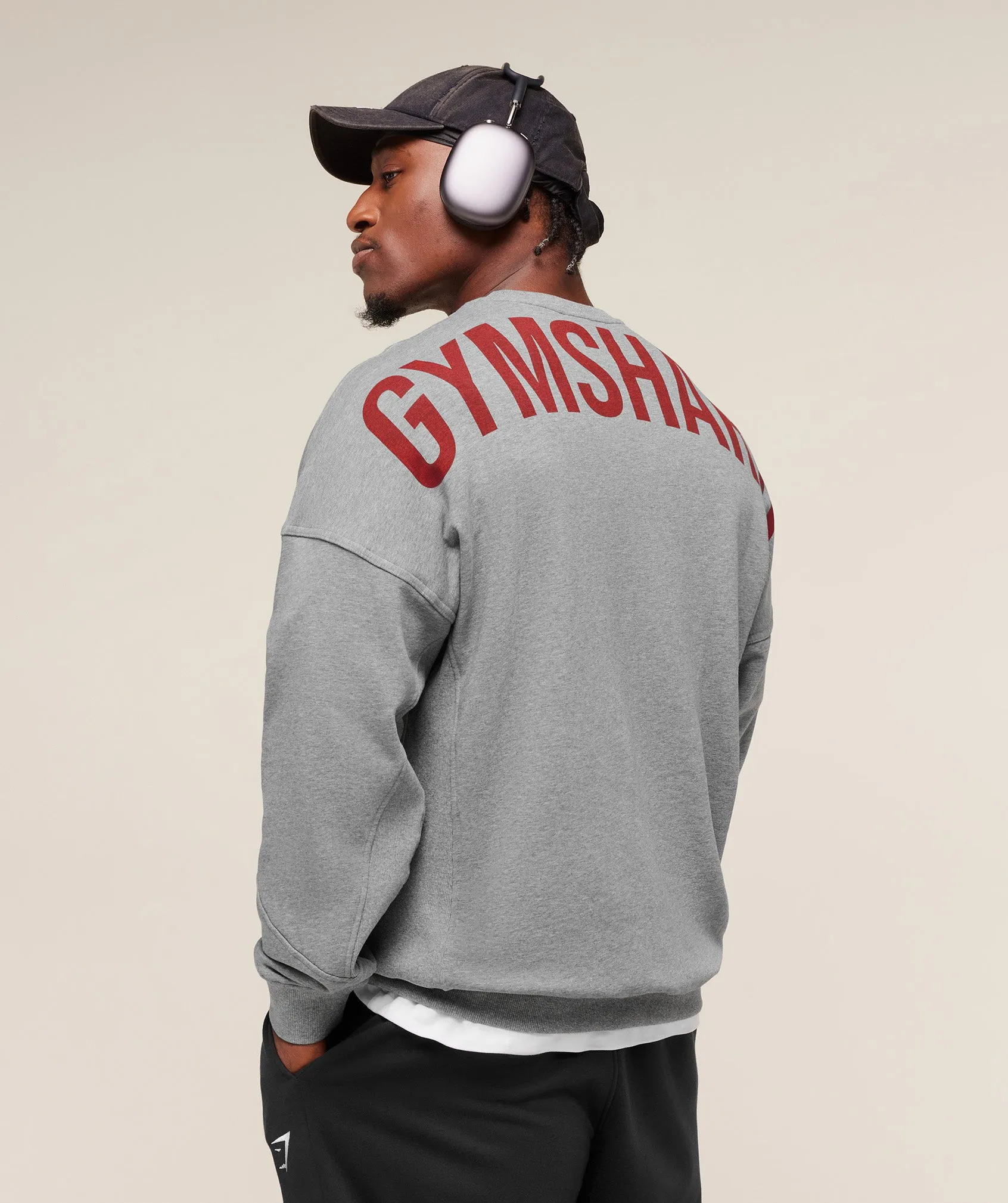 Gymshark Power Crew - Charcoal Core Marl sold by Gymshark