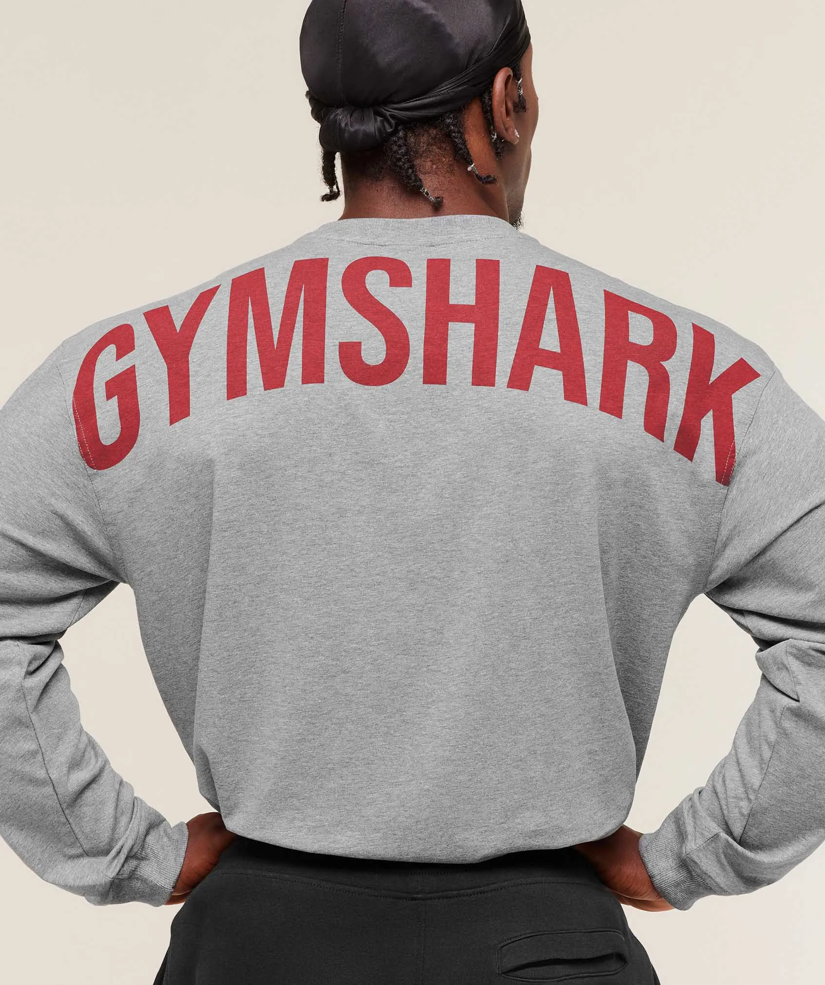 Gymshark Power Long Sleeve T-Shirt - Charcoal Core Marl sold by Gymshark product image thumbnail 5