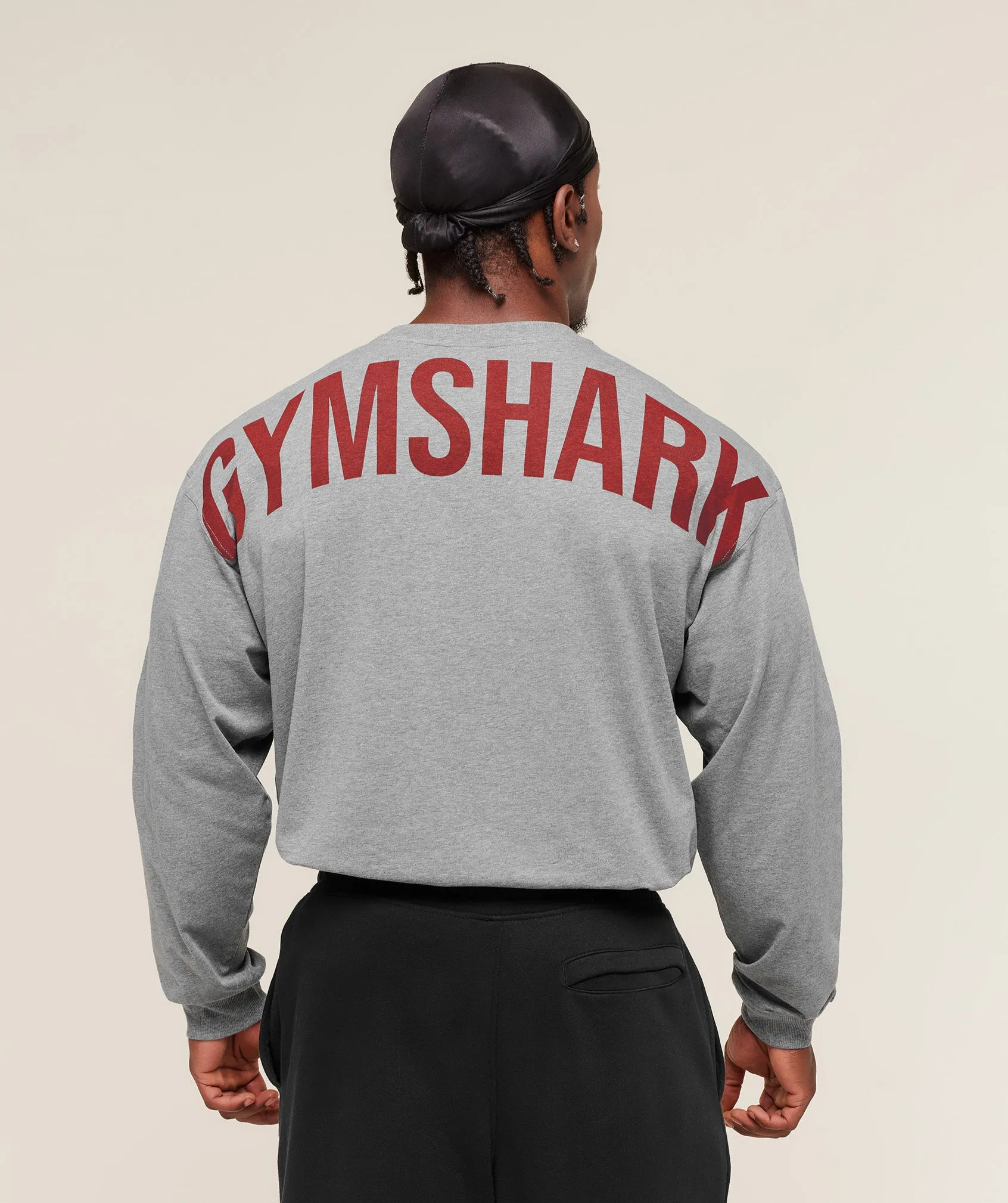 Gymshark Power Long Sleeve T-Shirt - Charcoal Core Marl sold by Gymshark