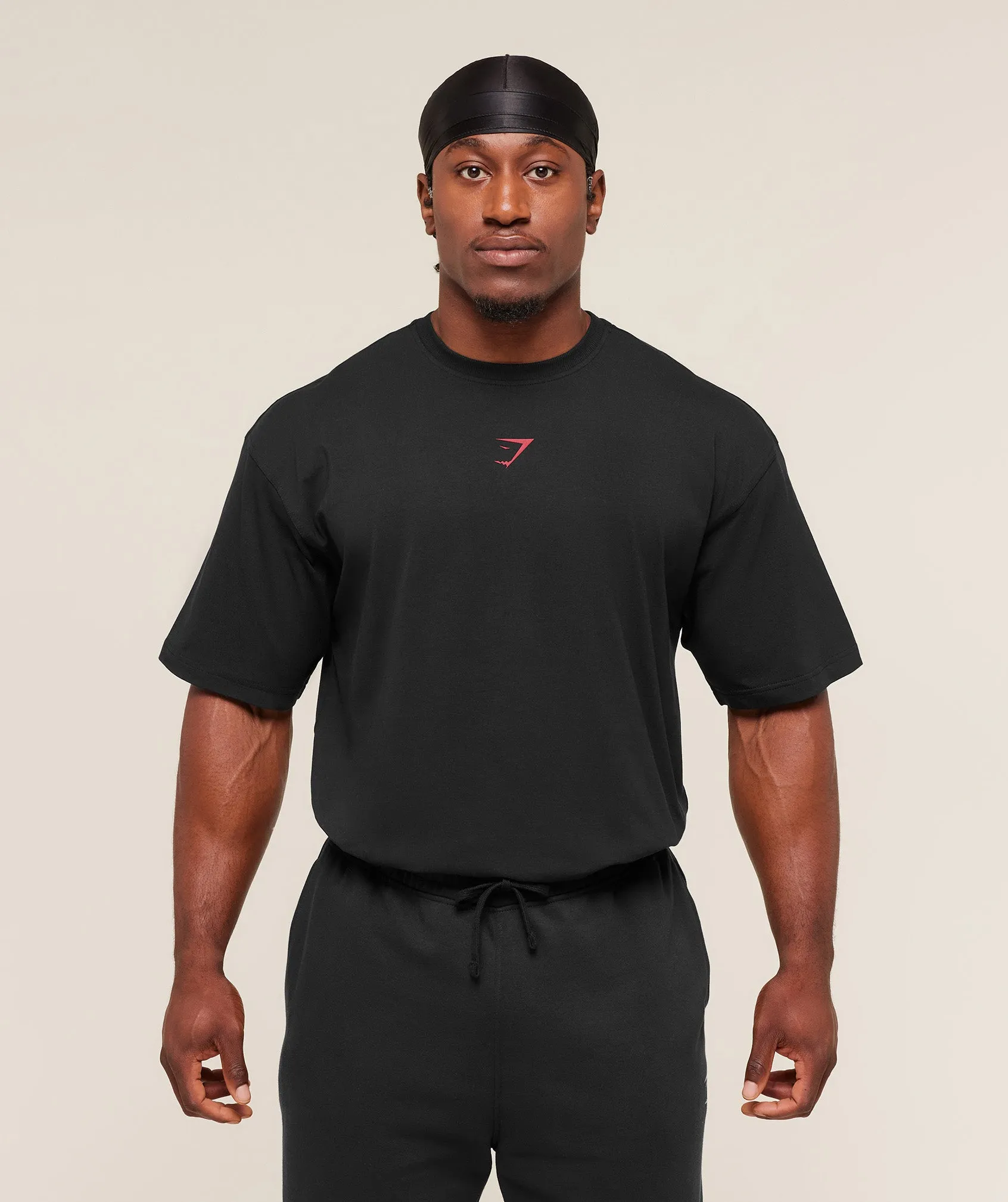 Gymshark Power T-Shirt - Black/Conditioning Red sold by Gymshark product image thumbnail 3