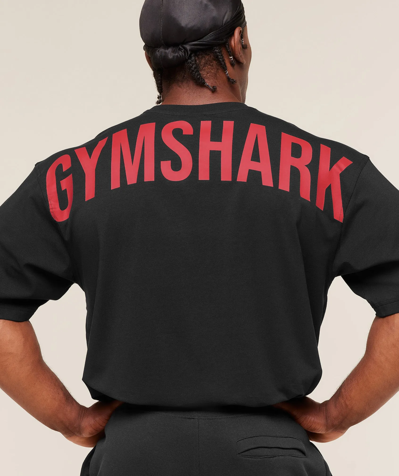 Gymshark Power T-Shirt - Black/Conditioning Red sold by Gymshark product image thumbnail 4