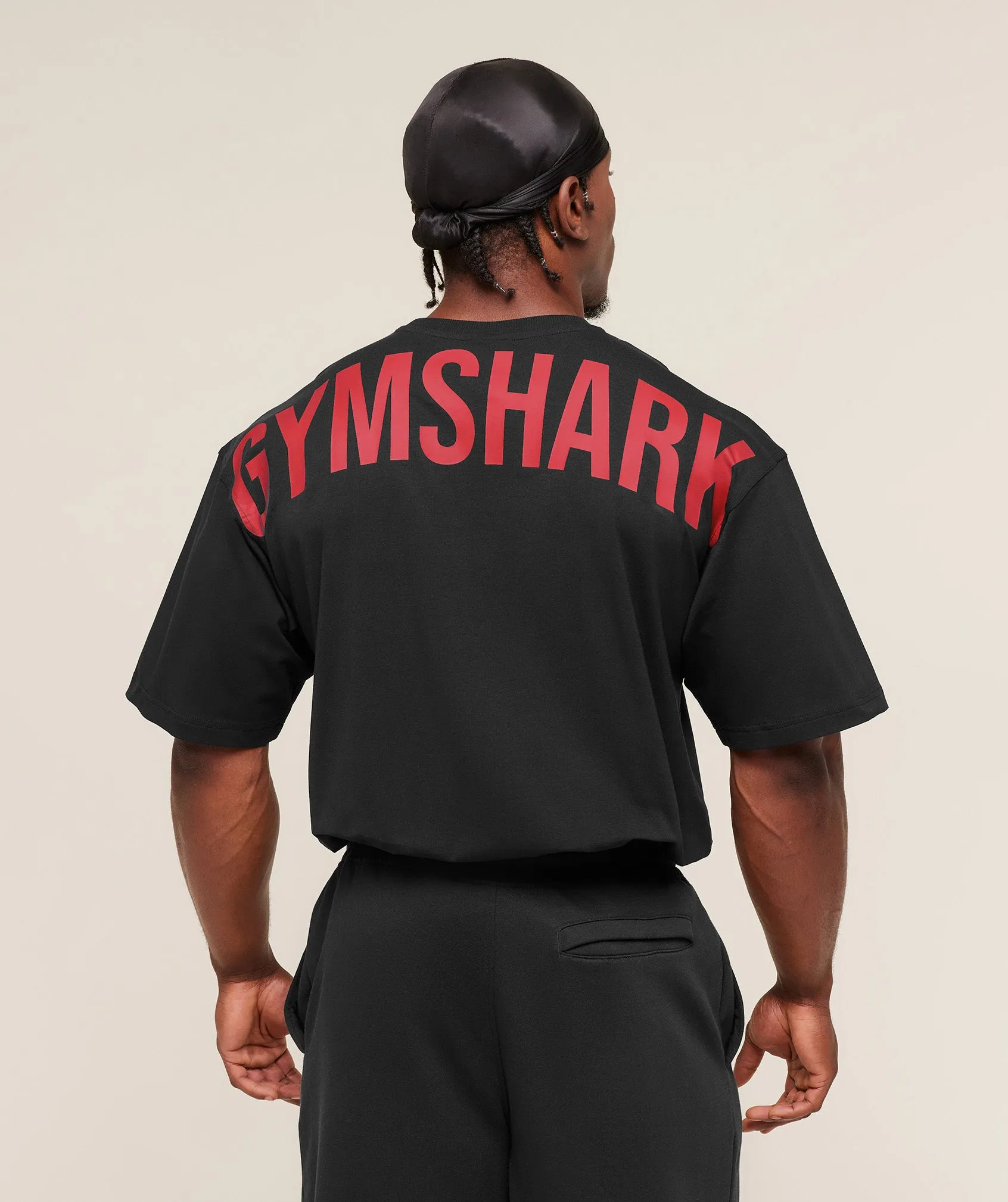 Gymshark Power T-Shirt - Black/Conditioning Red sold by Gymshark product image thumbnail 2